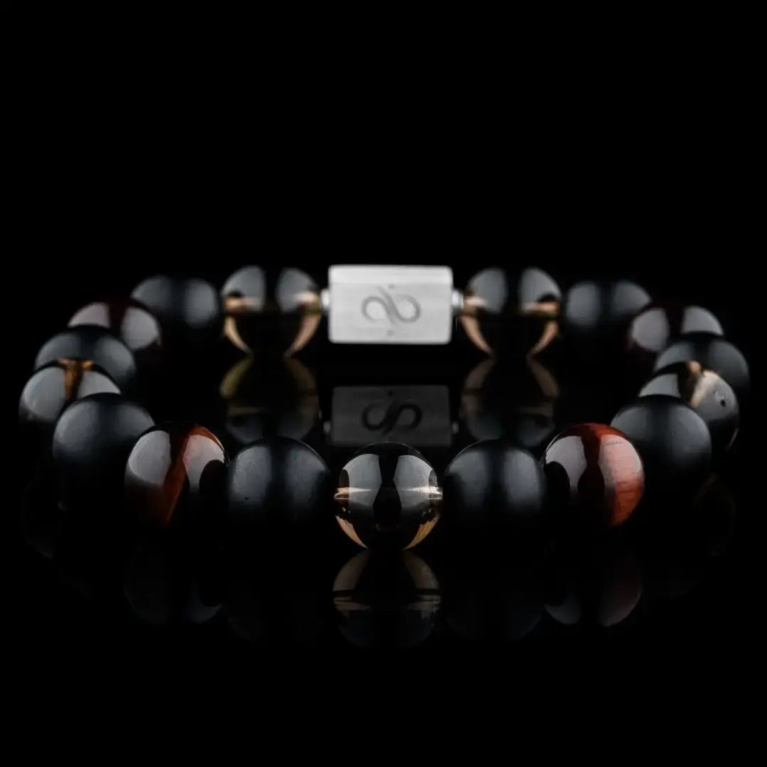 Classic Black Obsidian Mixed Bracelet I (12mm).
