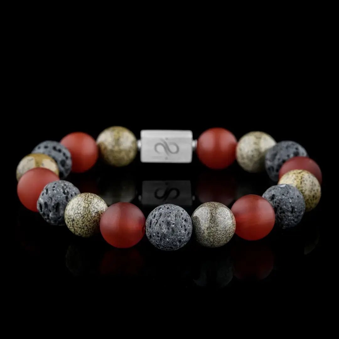 Classic Carnelian Mixed Bracelet I (12mm).