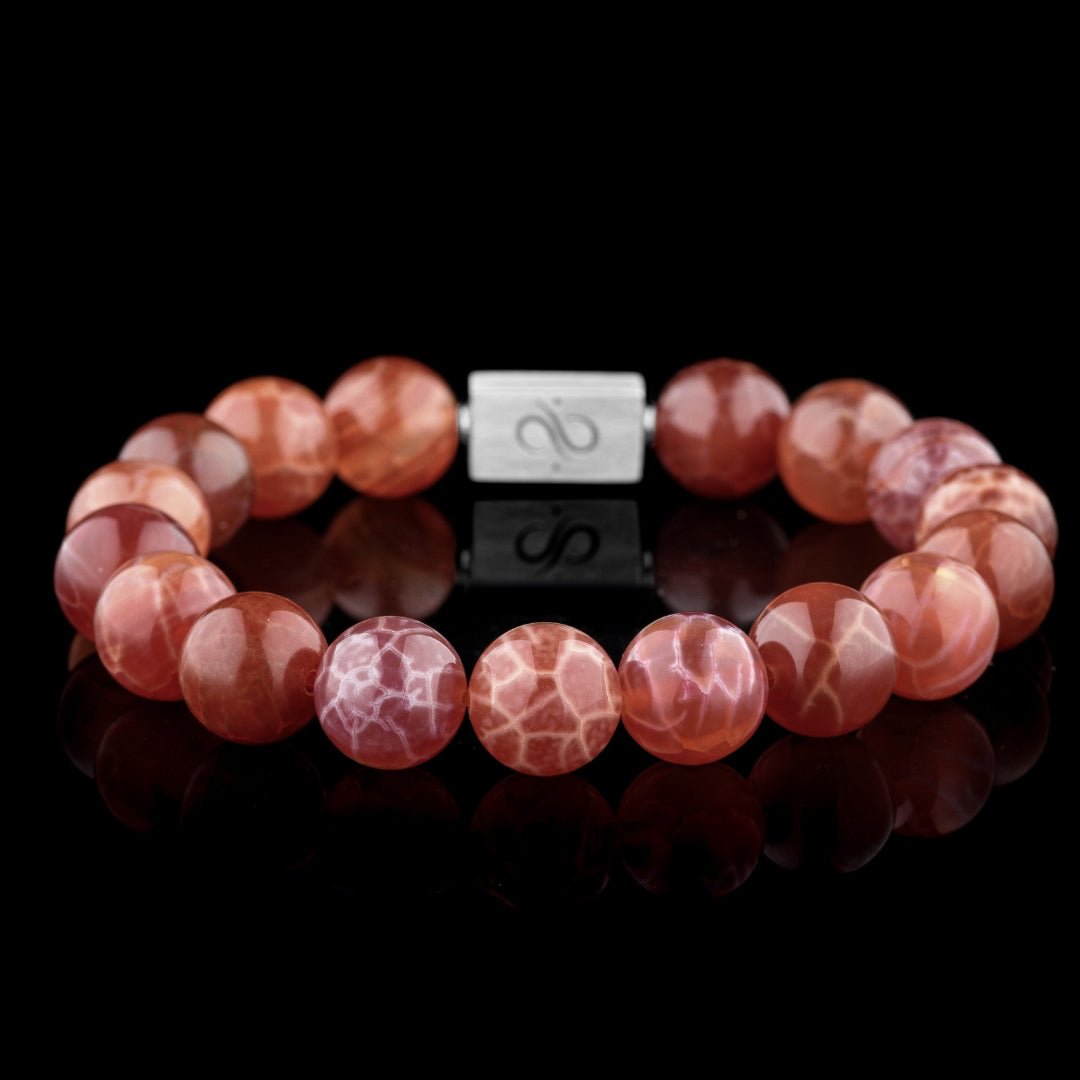 Classic Fire Agate Bracelet I (12mm)