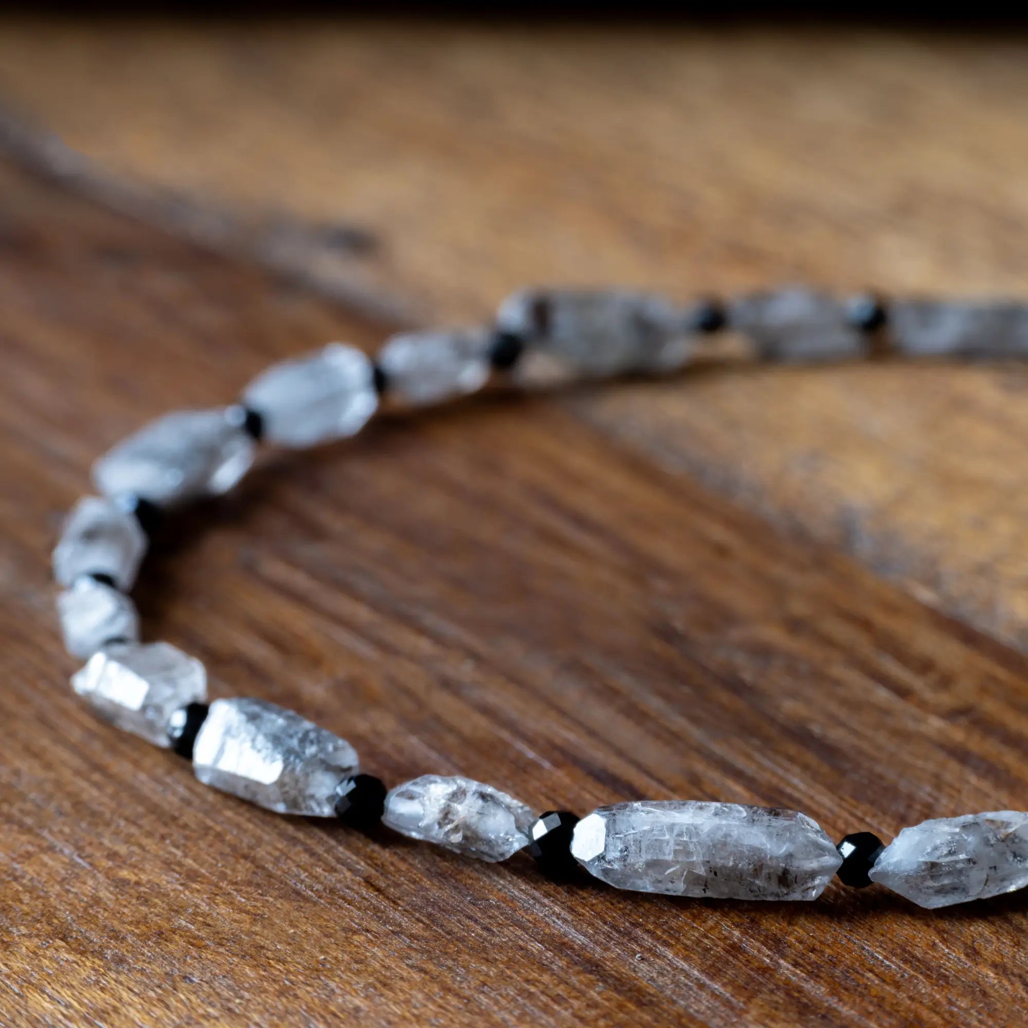 Raw Diamond Quartz Bracelet I (5-7mm)