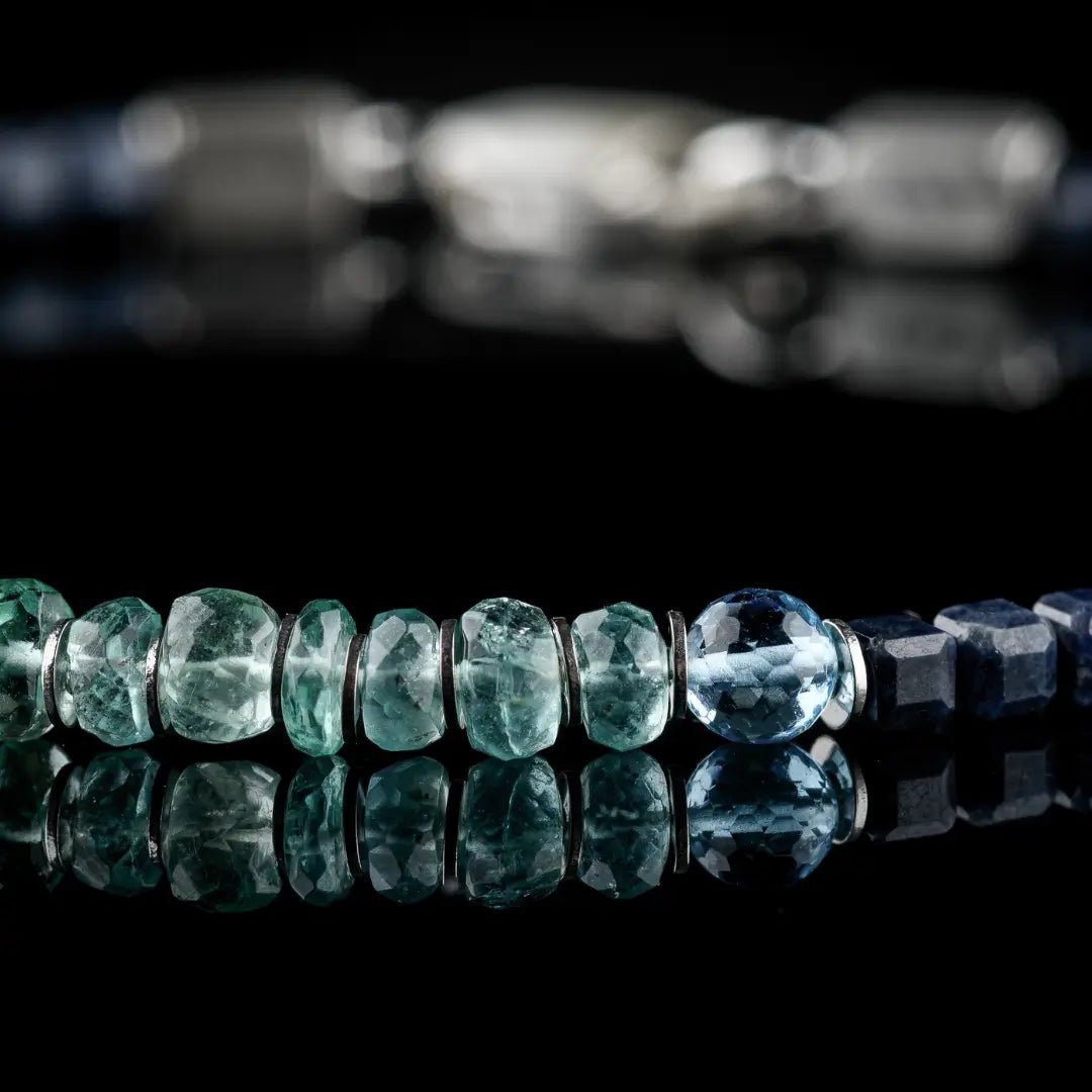Blue Sapphire-Emerald-Topaz Bracelet I (3-4.5mm)