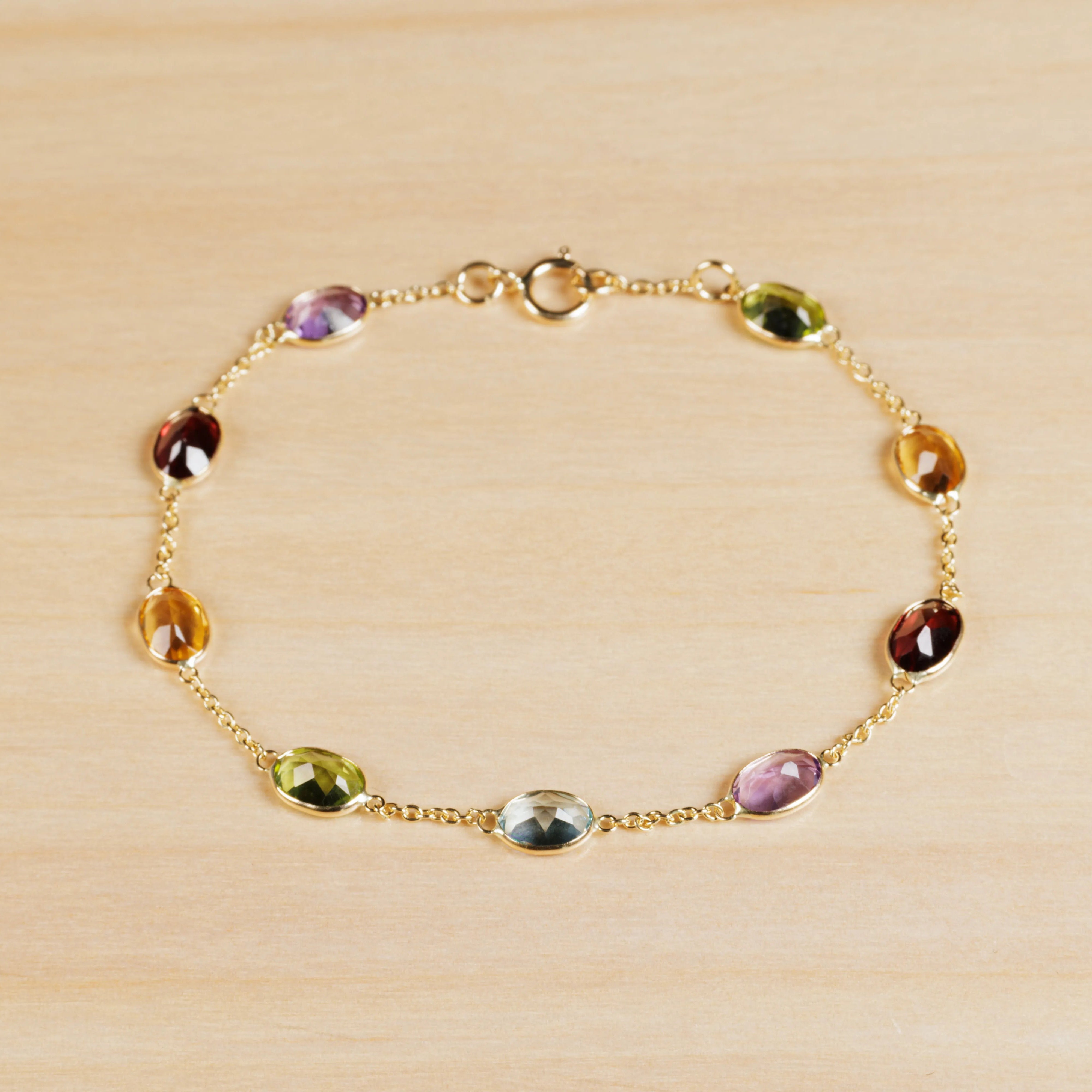 Yellow Gold Multicolor Bracelet III (7x5mm)