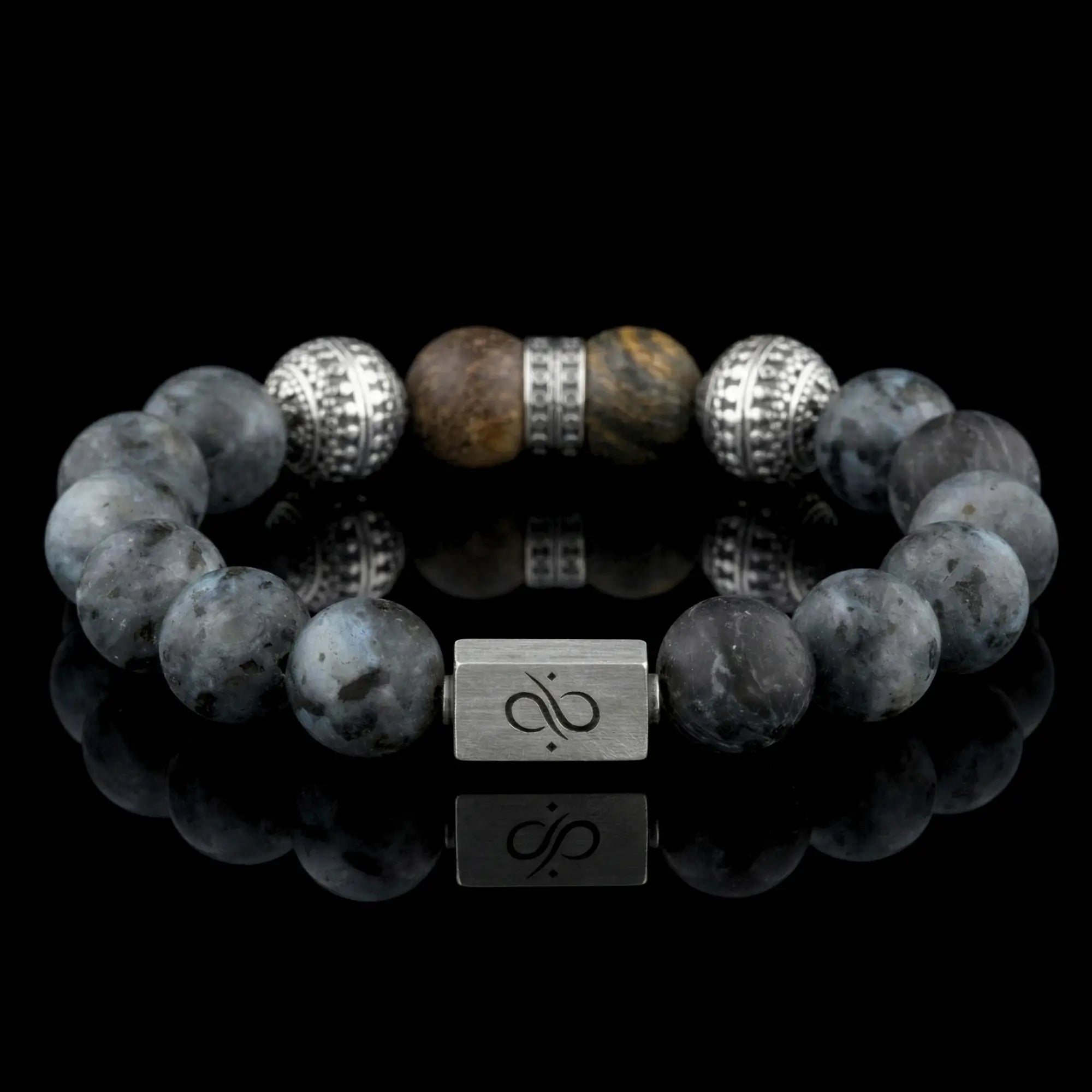 Matte Labradorite-Bronzite Bracelet I (12mm)