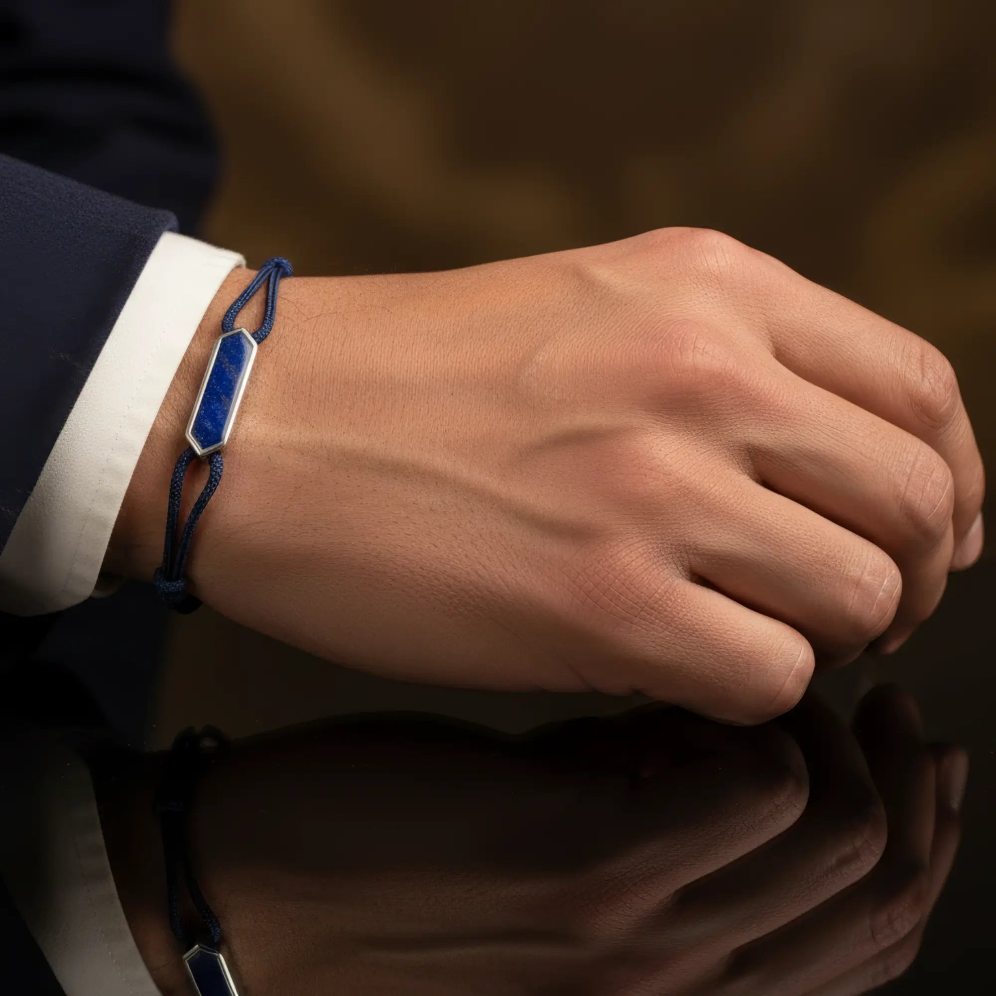 Paracord Lapis Lazuli & Silver Bracelet I