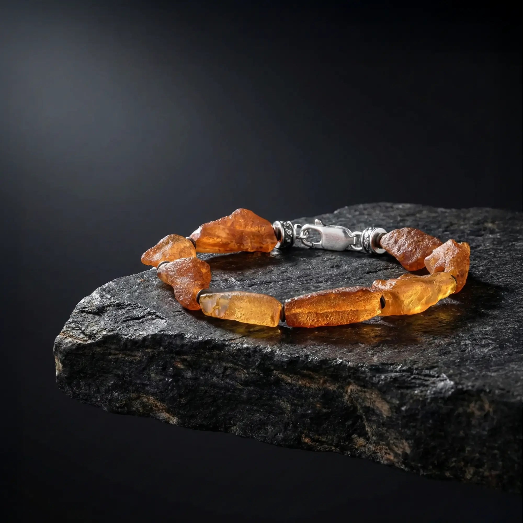 Raw Baltic Amber Bracelet XII (10x20mm)