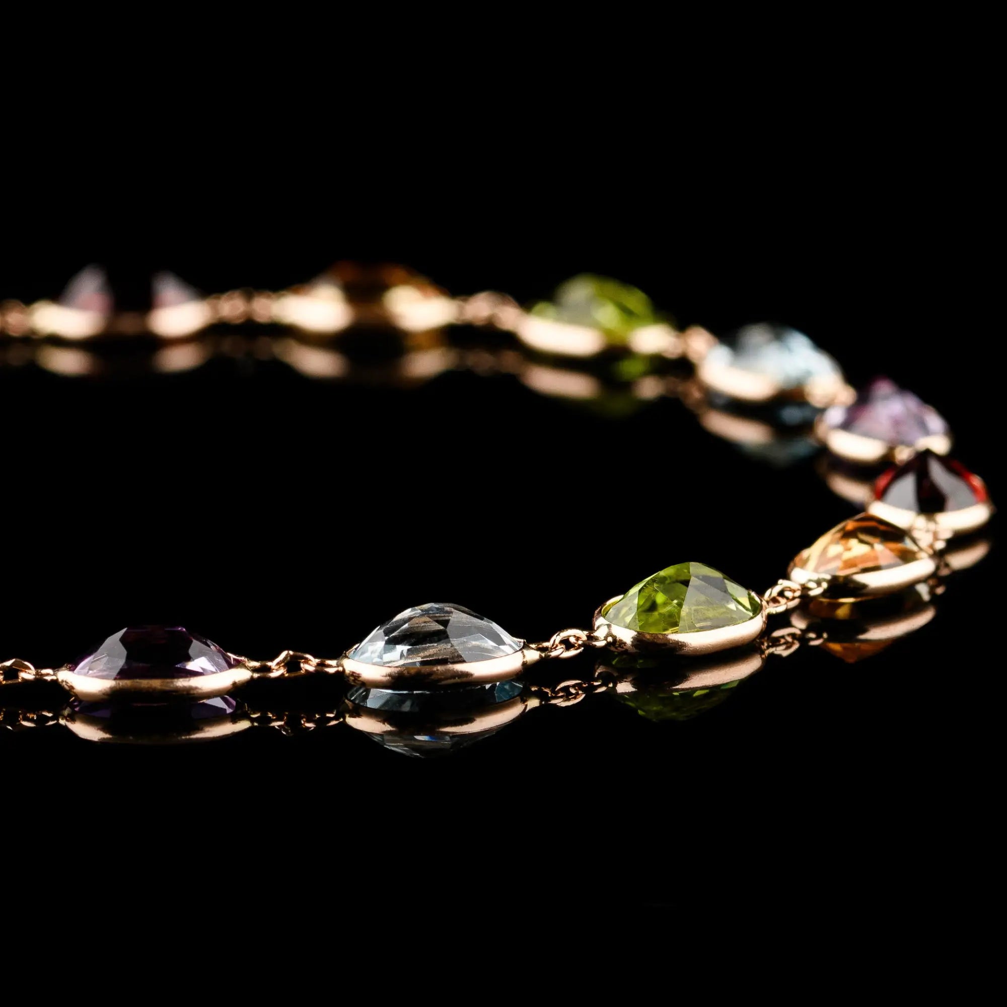 Rose Gold Multicolor Bracelet V (7x5mm)