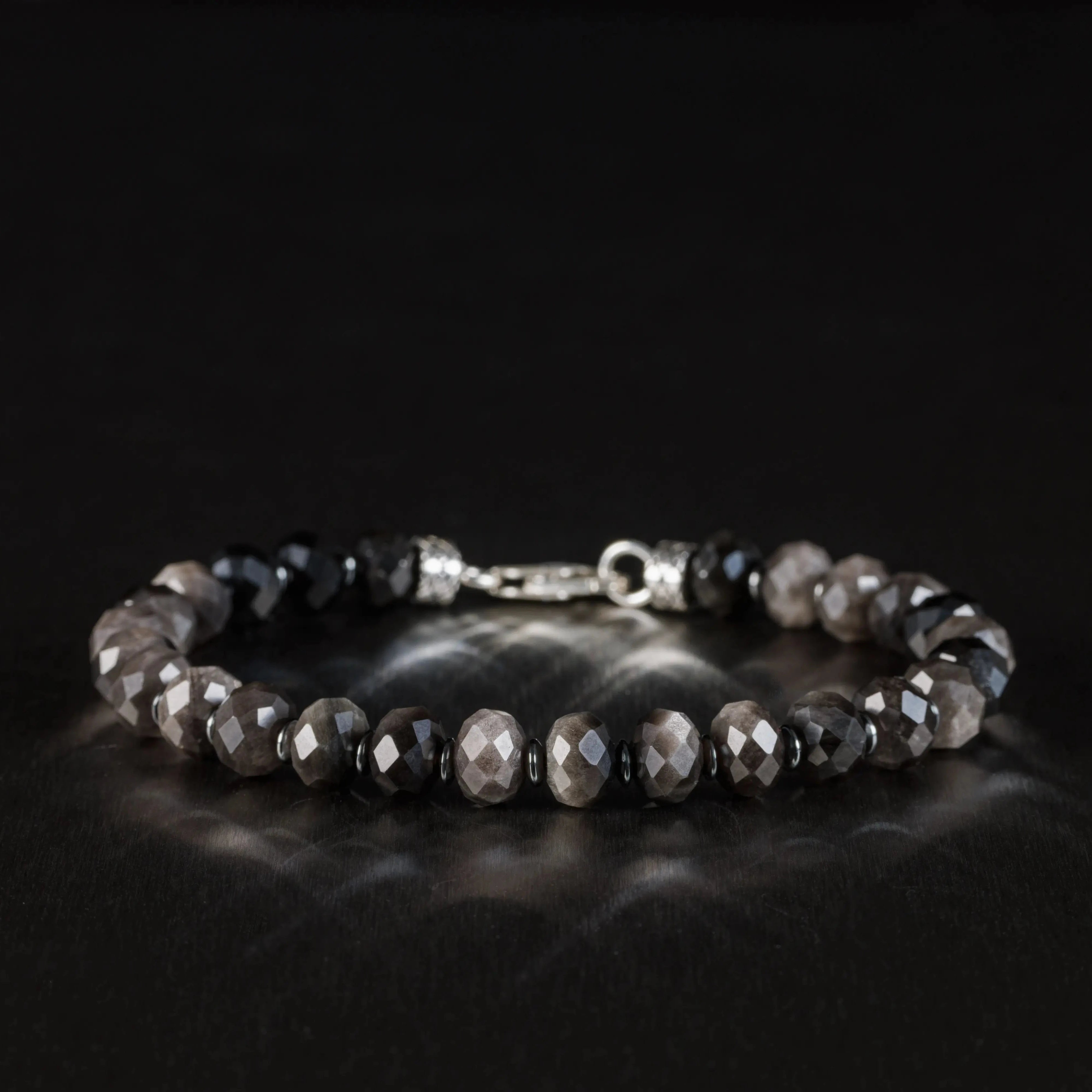 Silver Sheen Obsidian Bracelet I (8mm)
