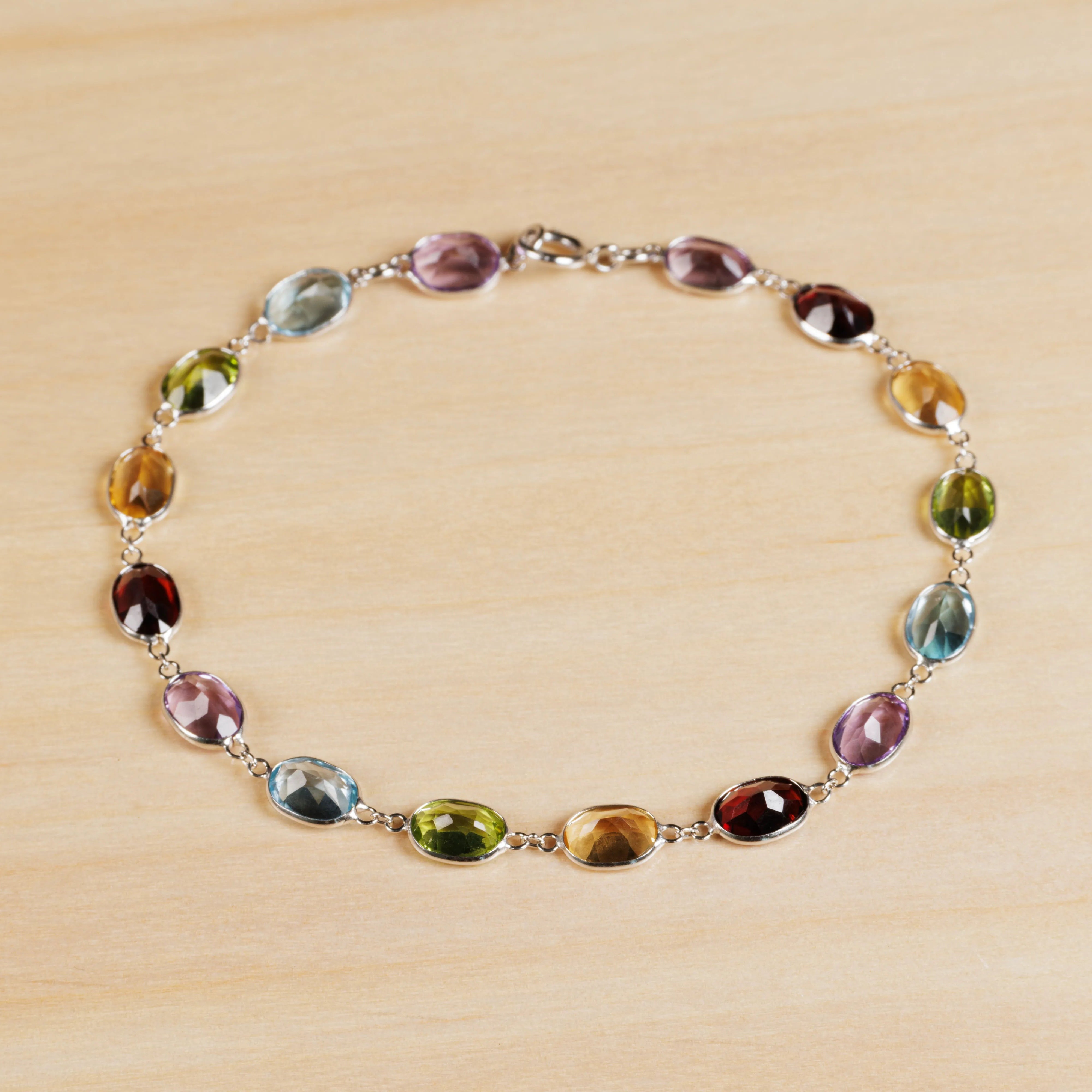 White Gold Multicolor Bracelet IV (7x5mm)