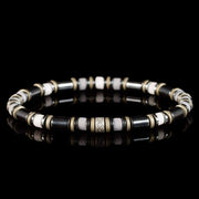 Hematite - Grey/White Bracelet I (6mm)