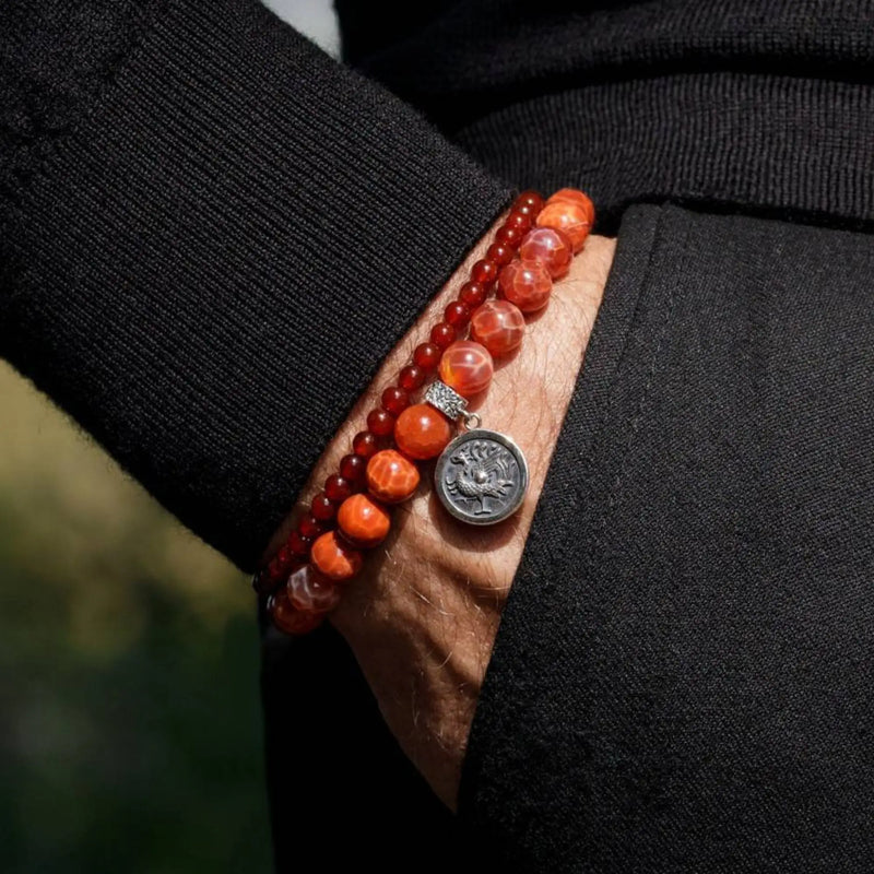 Carnelian Bracelet V (4mm) - Primary Specimen