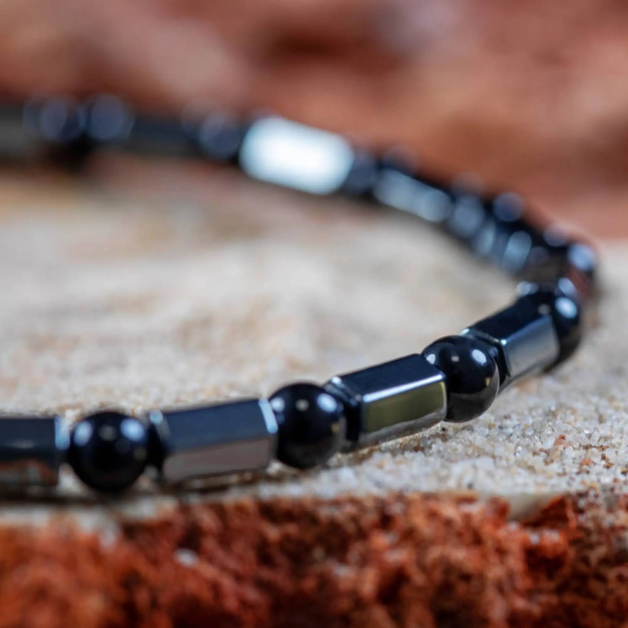 Black Tourmaline Hexagon Bracelet V (4mm)