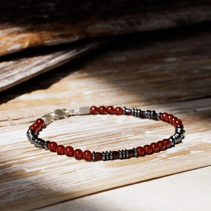 Carnelian Bracelet XIX (4mm) - Secondary Specimen