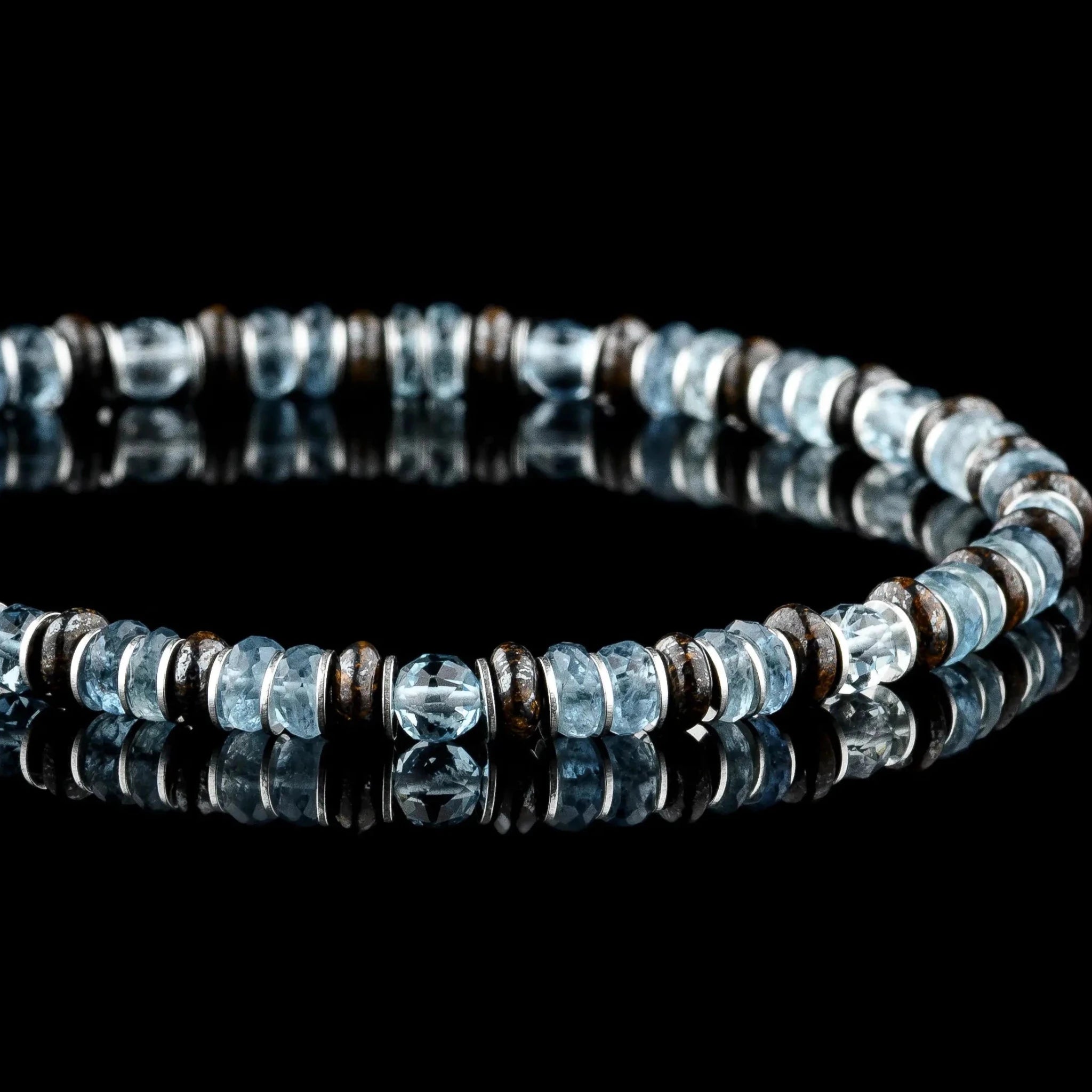 Aquamarine - Bronzite I Bracelet (4-4.5mm)