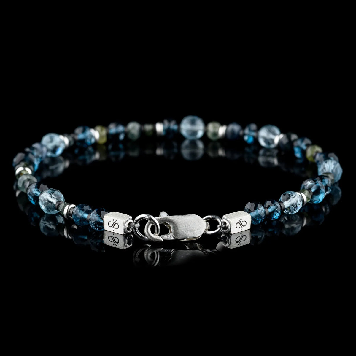 Aquamarine - London Blue Topaz - Montana Sapphire Bracelet I (2-5mm)