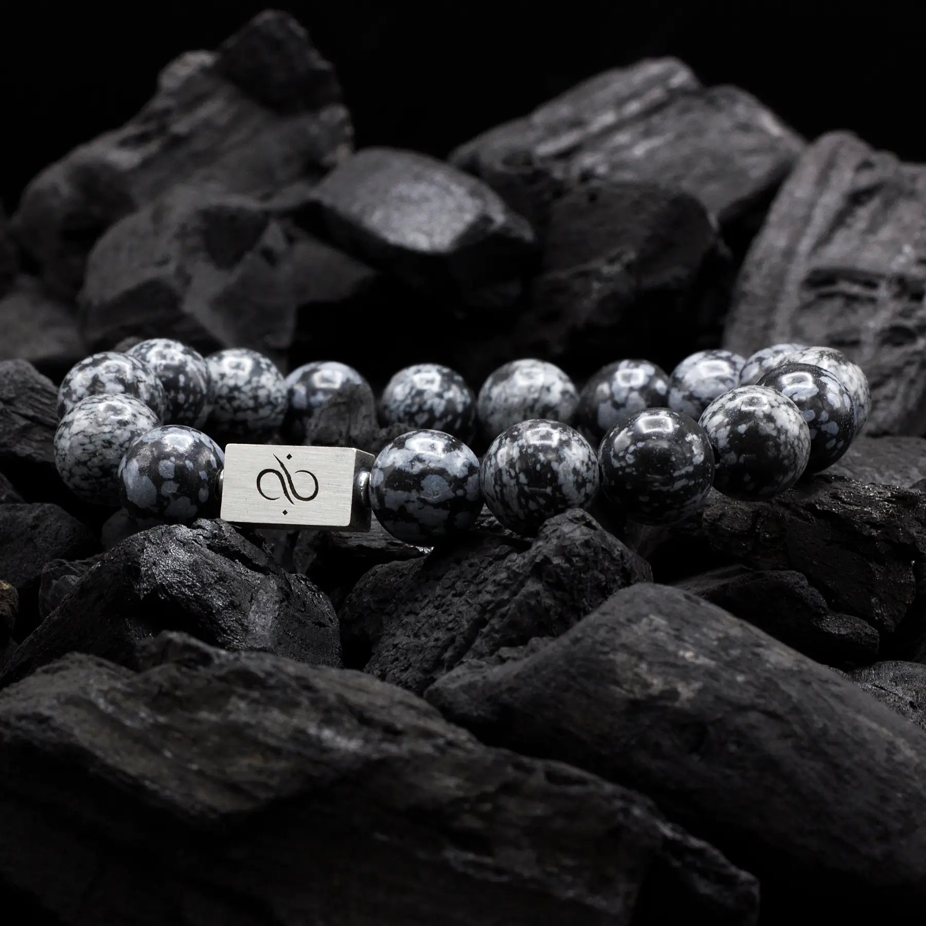 Snowflake Obsidian Bracelet I (12mm)