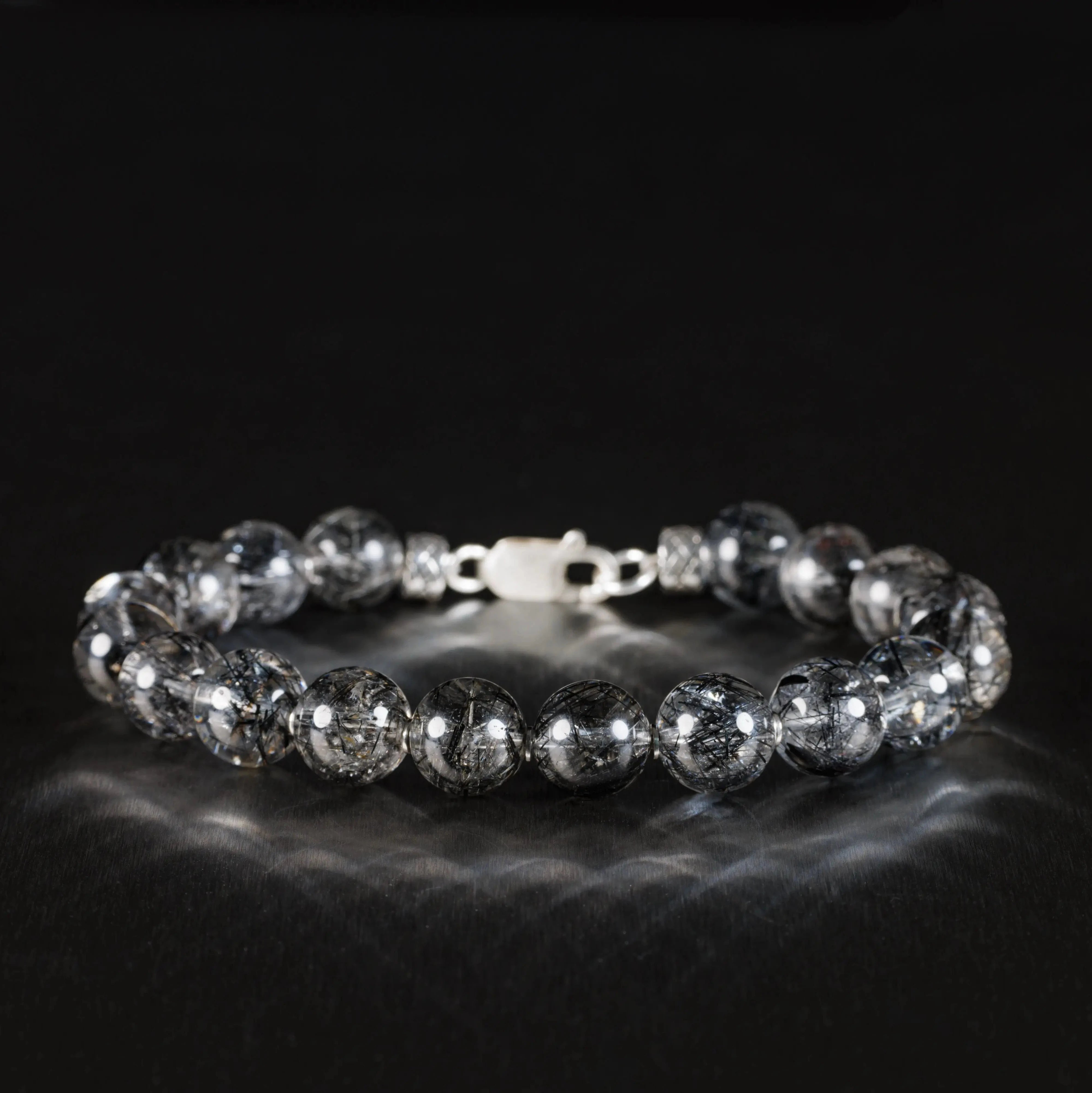 Tourmalinated Rock Crystal Bracelet I (10mm)