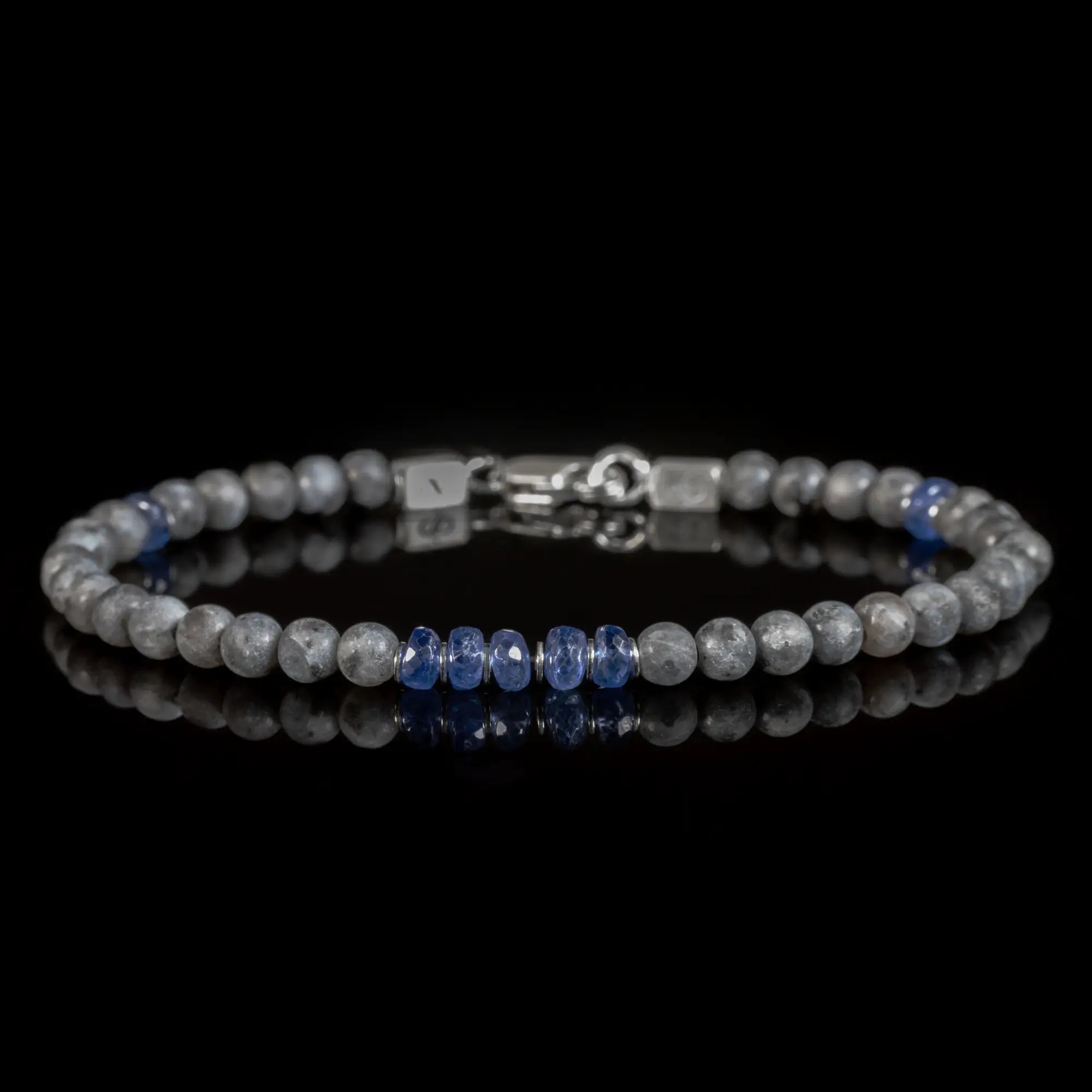 Blue Sapphire - Matte Labradorite Bracelet XXI (4mm)