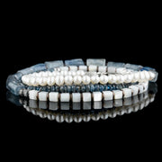 Blue/White Wrap Bracelet I (4-6mm)