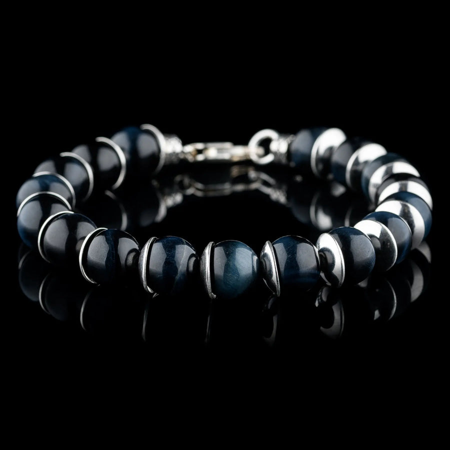 Blue Tiger Eye Bracelet V (10mm)