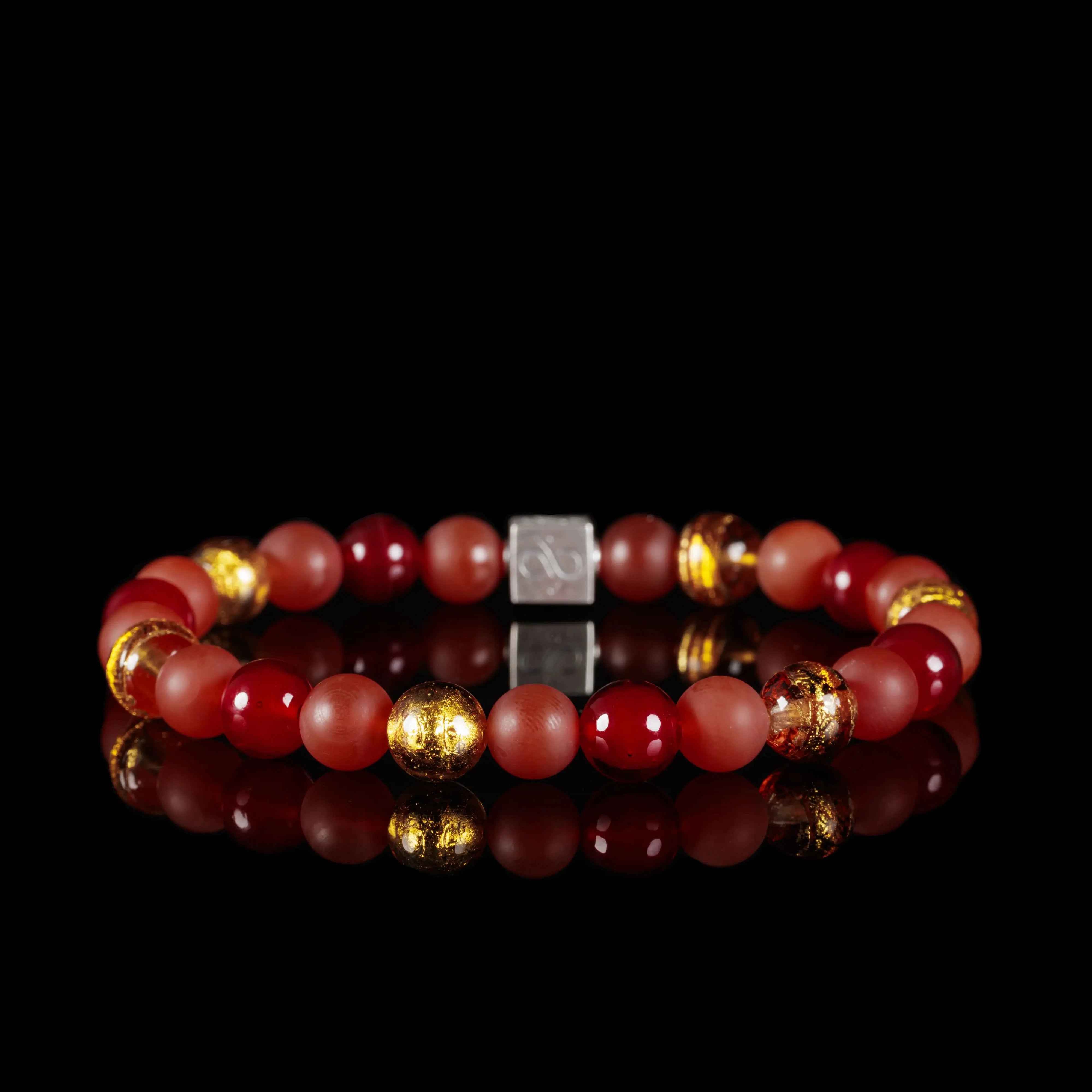 Golden Murano - Carnelian Bracelet I (8mm)