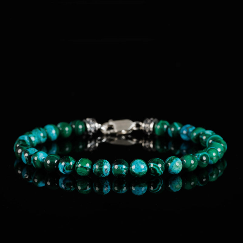 Blue Chrysocolla/Green Malachite Bracelet I (6mm)