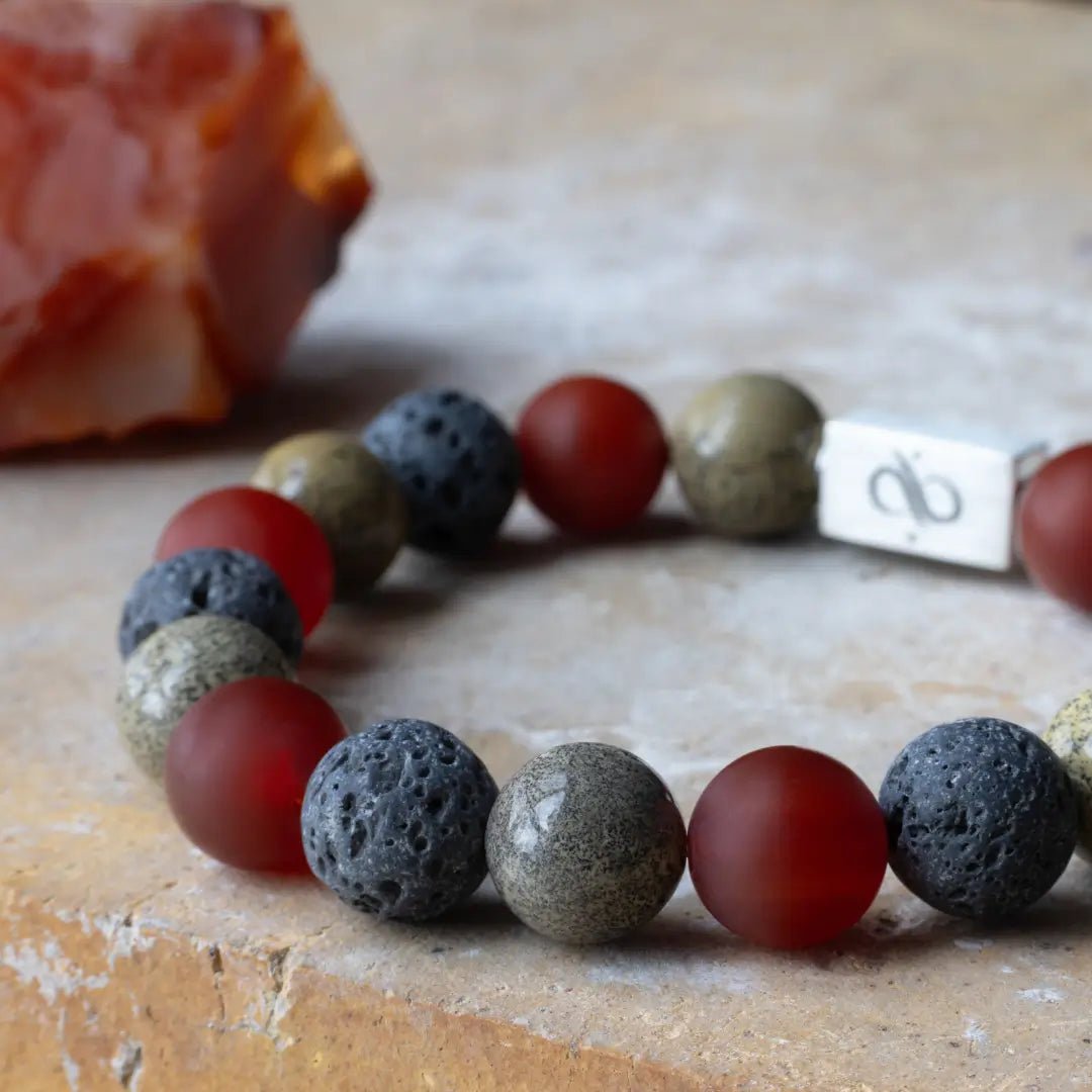 Classic Carnelian Mixed Bracelet I (12mm).
