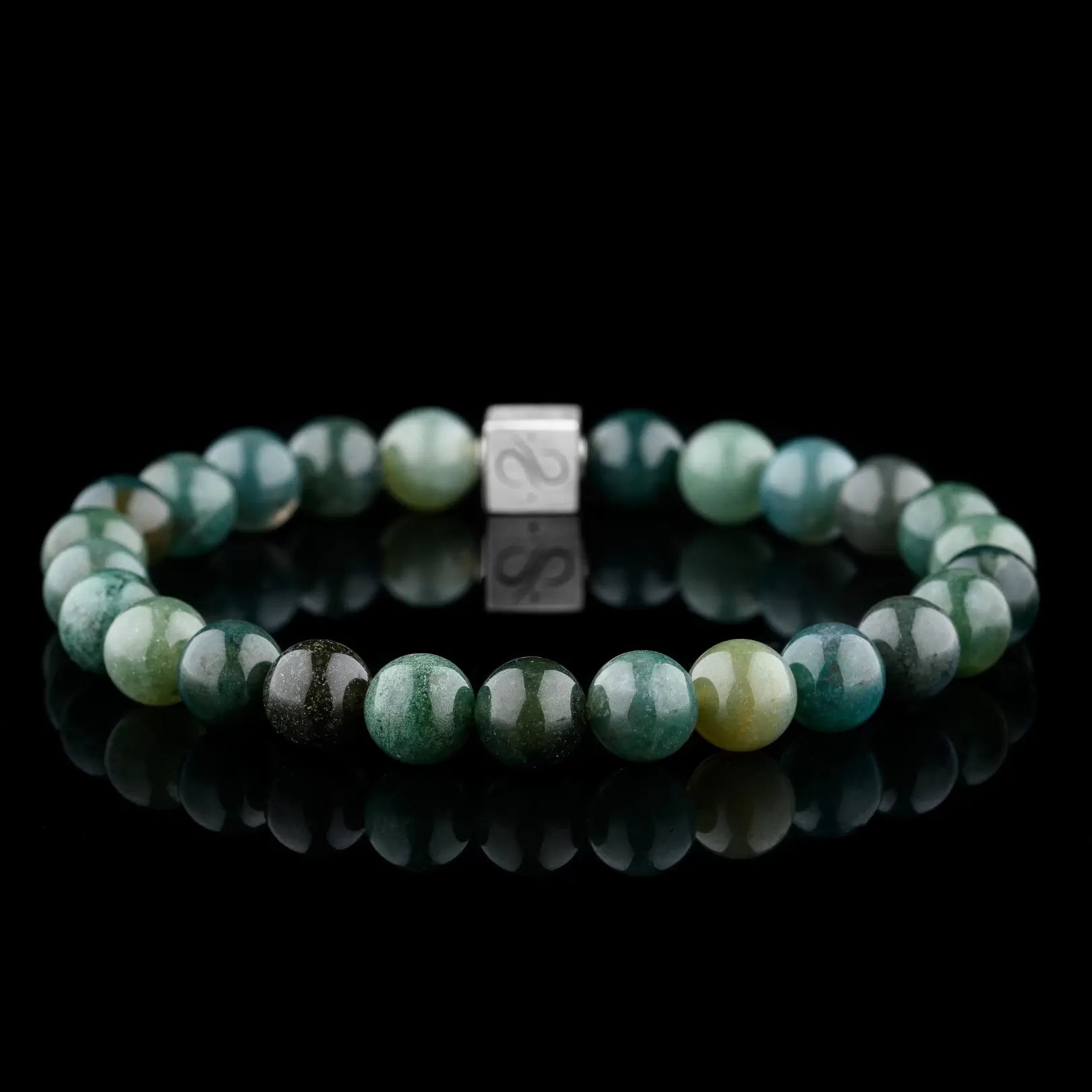 Classic Green Plants Agate Bracelet II (8mm)
