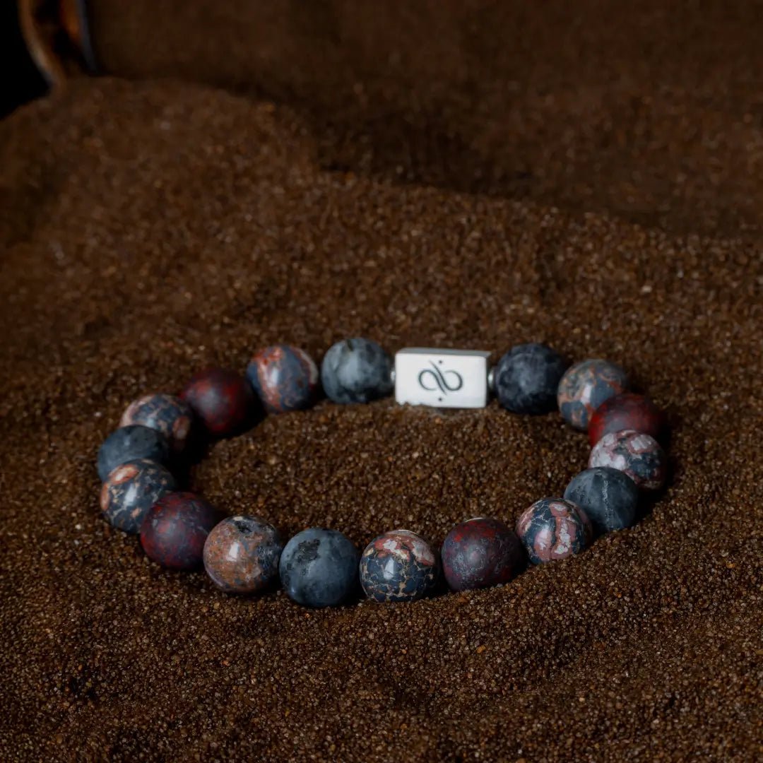 Classic Leopard Skin Jasper Mixed Bracelet I (12mm)