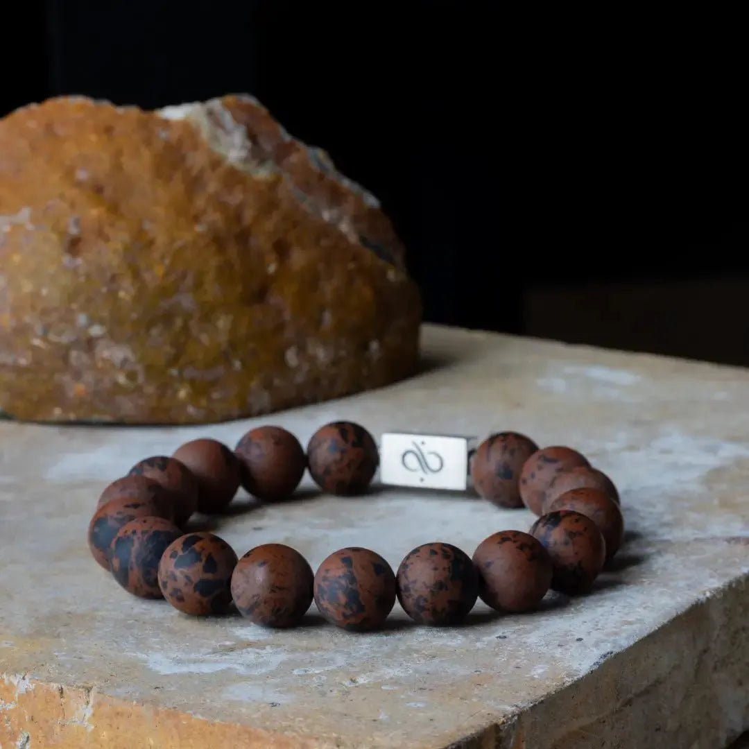 Classic Matte Mahogany Jasper Bracelet I (12mm).