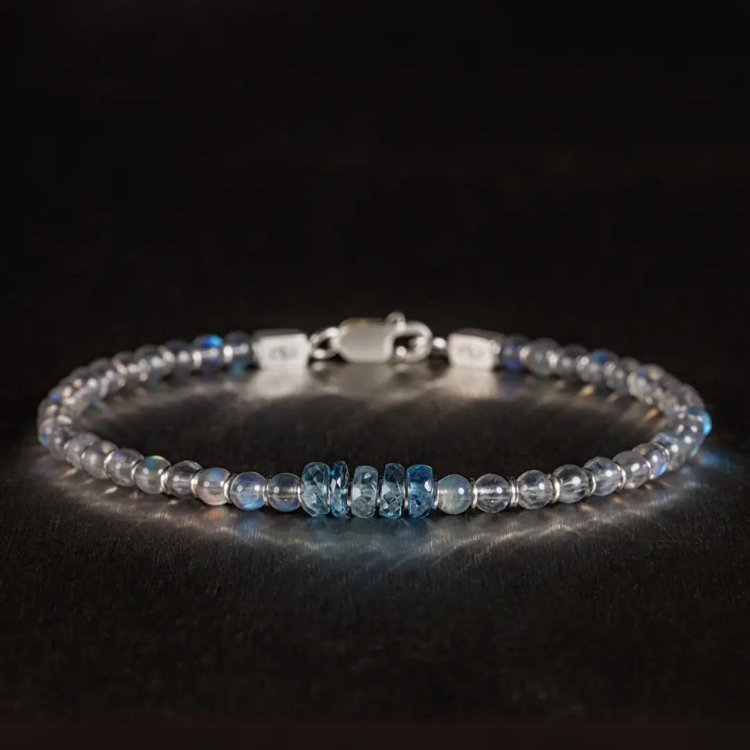 Labradorite - Aquamarine Bracelet XI (4-6mm)