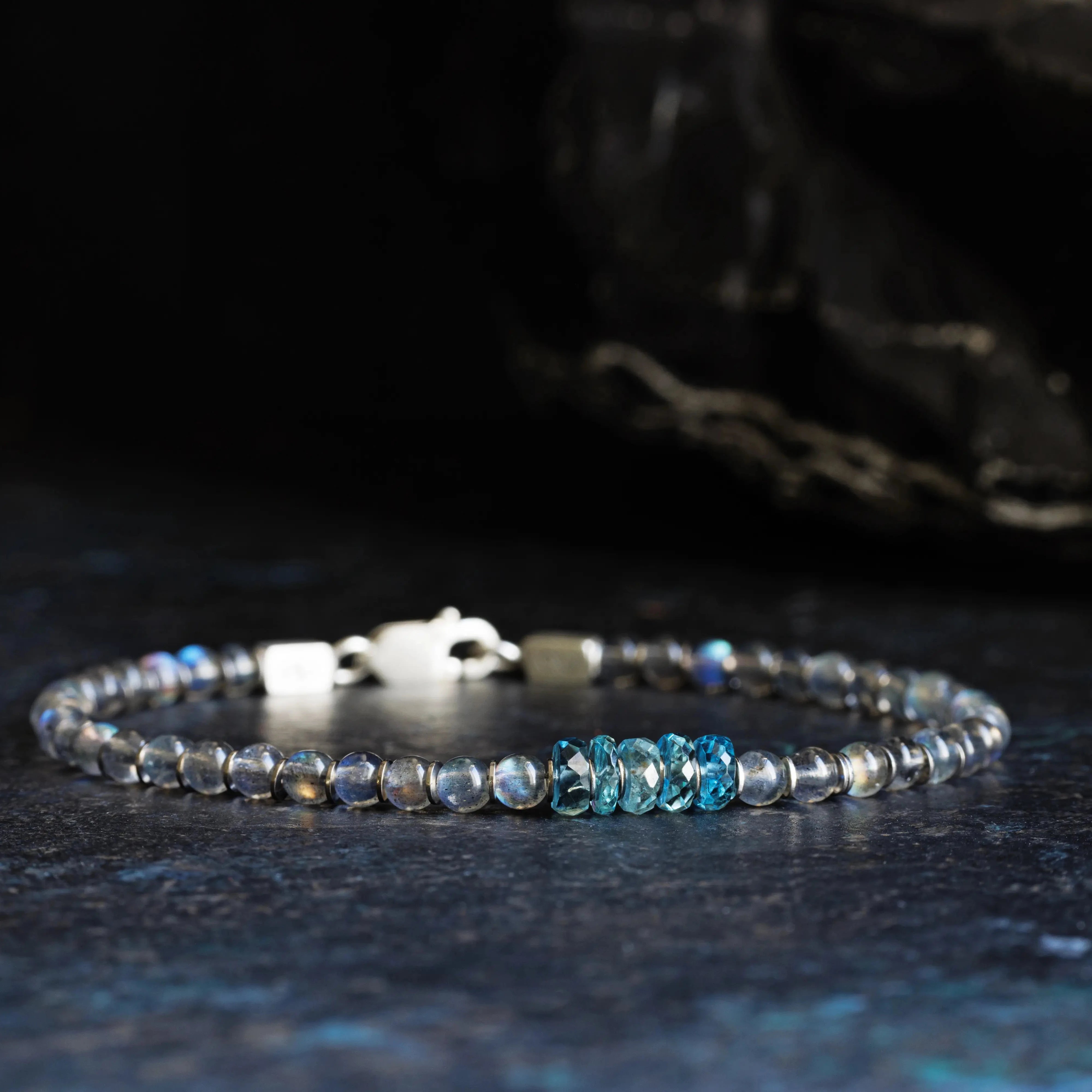 Labradorite - Aquamarine Bracelet XI (4-6mm)