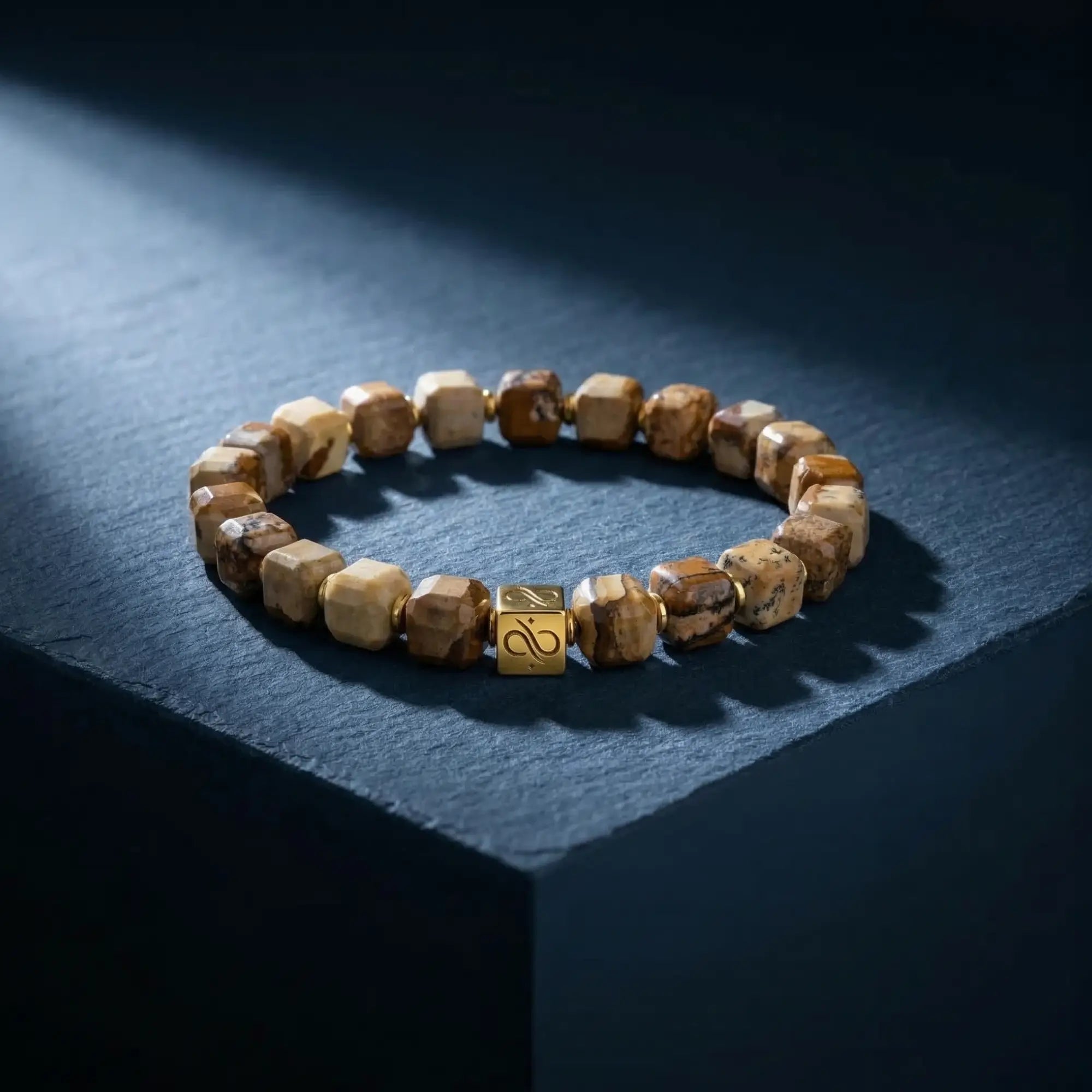 Landscape Jasper Gold Vermeil Bracelet I (8mm)