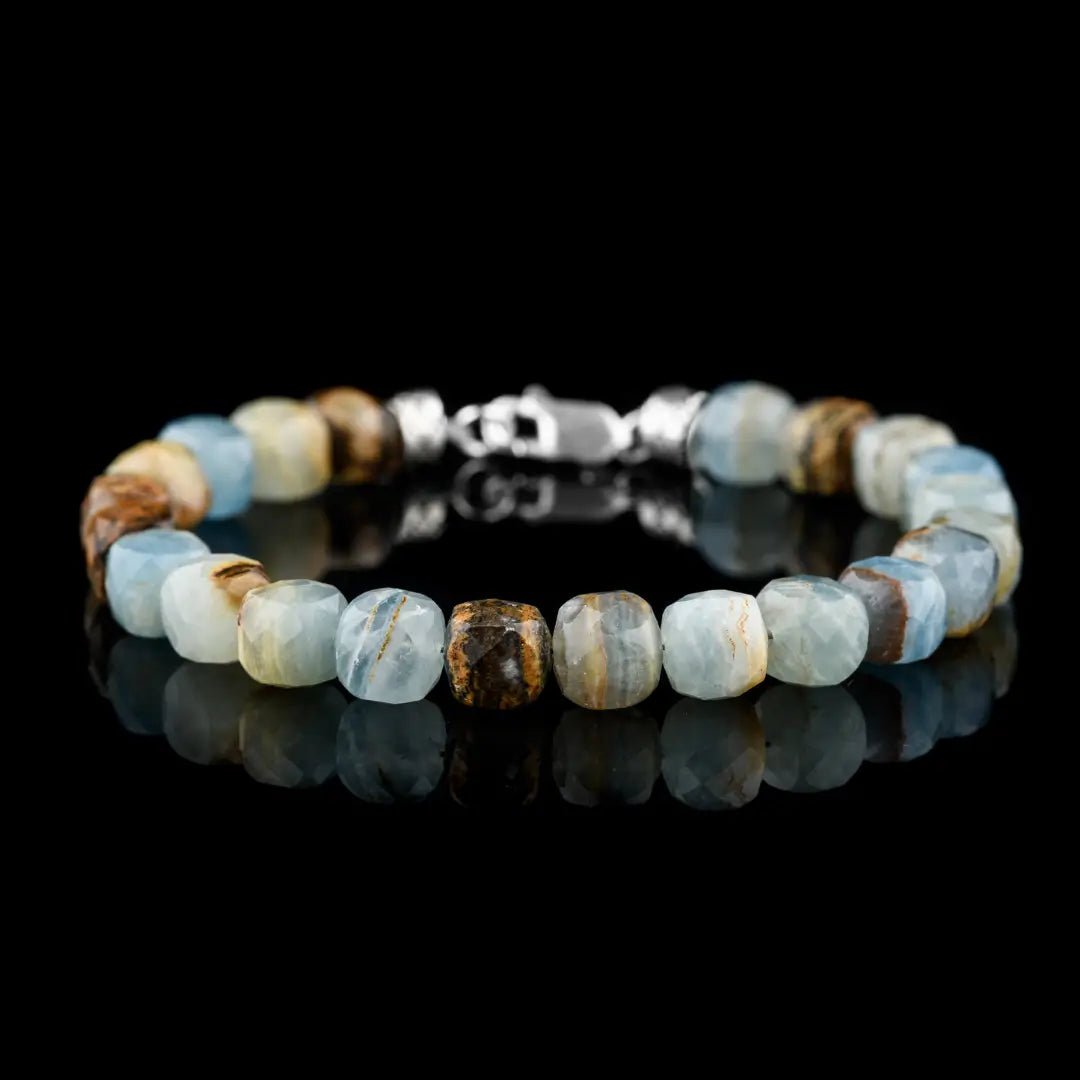 Lemurian Aquatine Calcite Bracelet I (8mm)