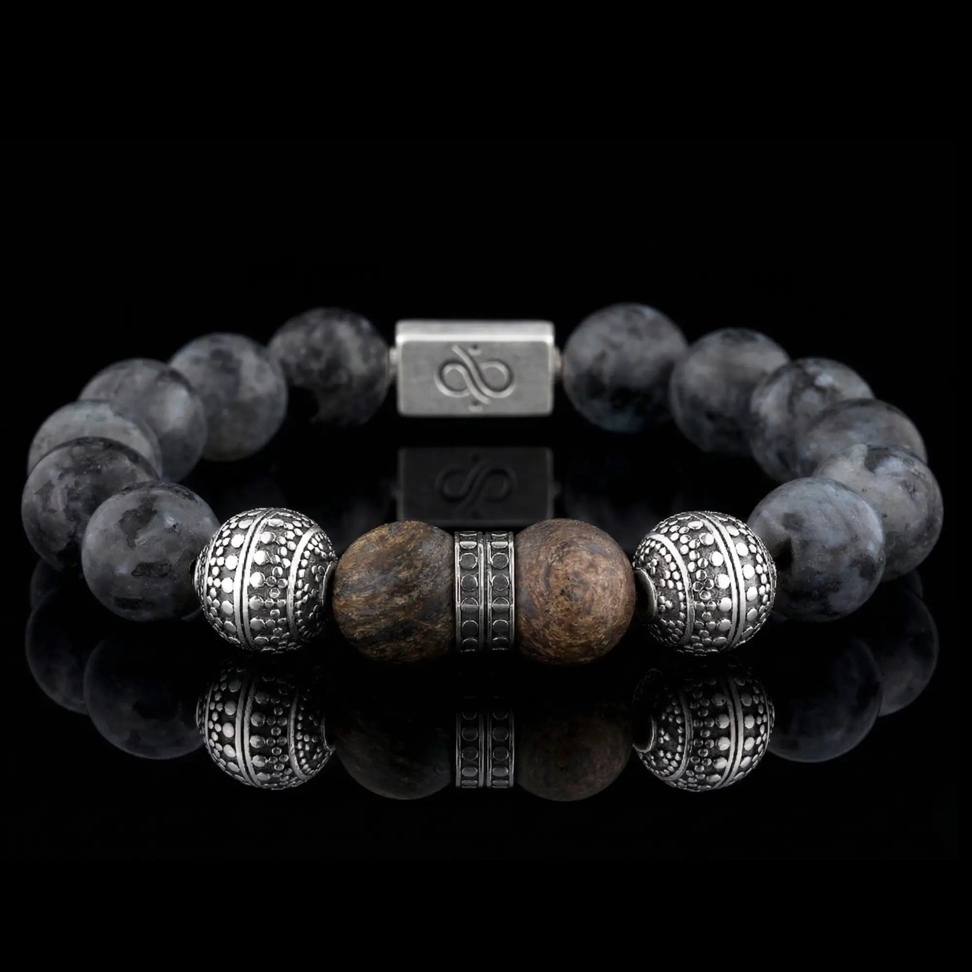 Matte Labradorite-Bronzite Bracelet I (12mm)