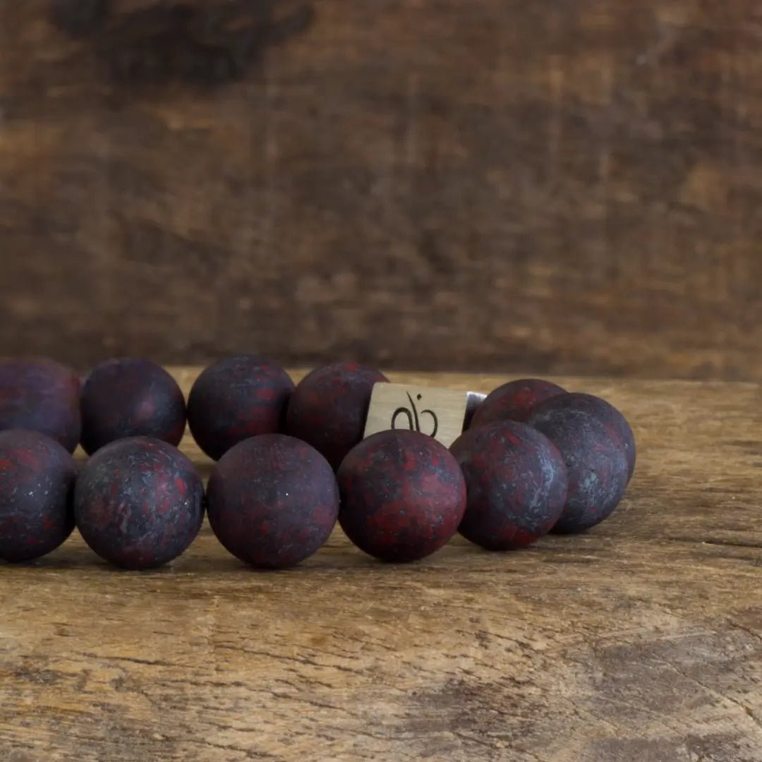 Classic Matte Brecciated Jasper Bracelet I (12mm)