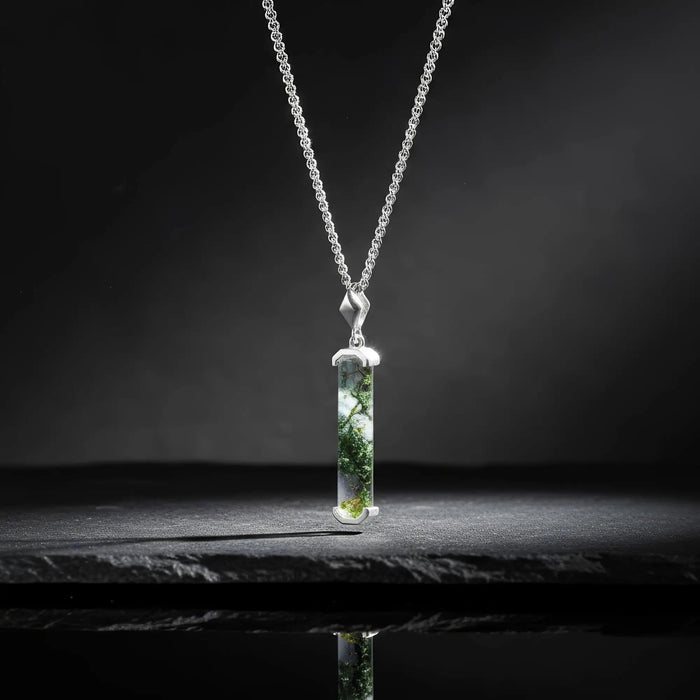 Moss Agate Silver Pendant - Secondary Specimen