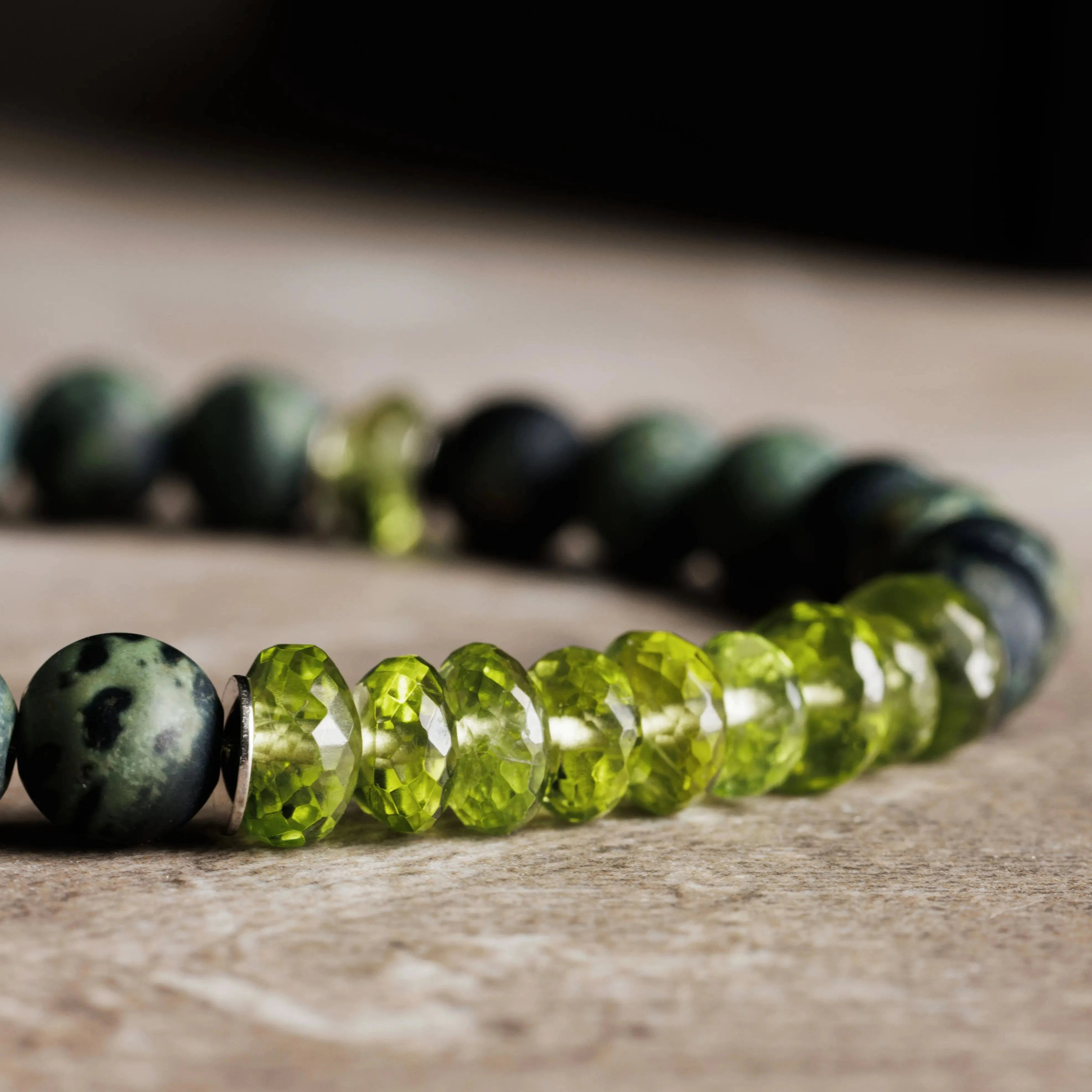 Peridot - Matte Kabamba Jasper Bracelet IV (6mm)