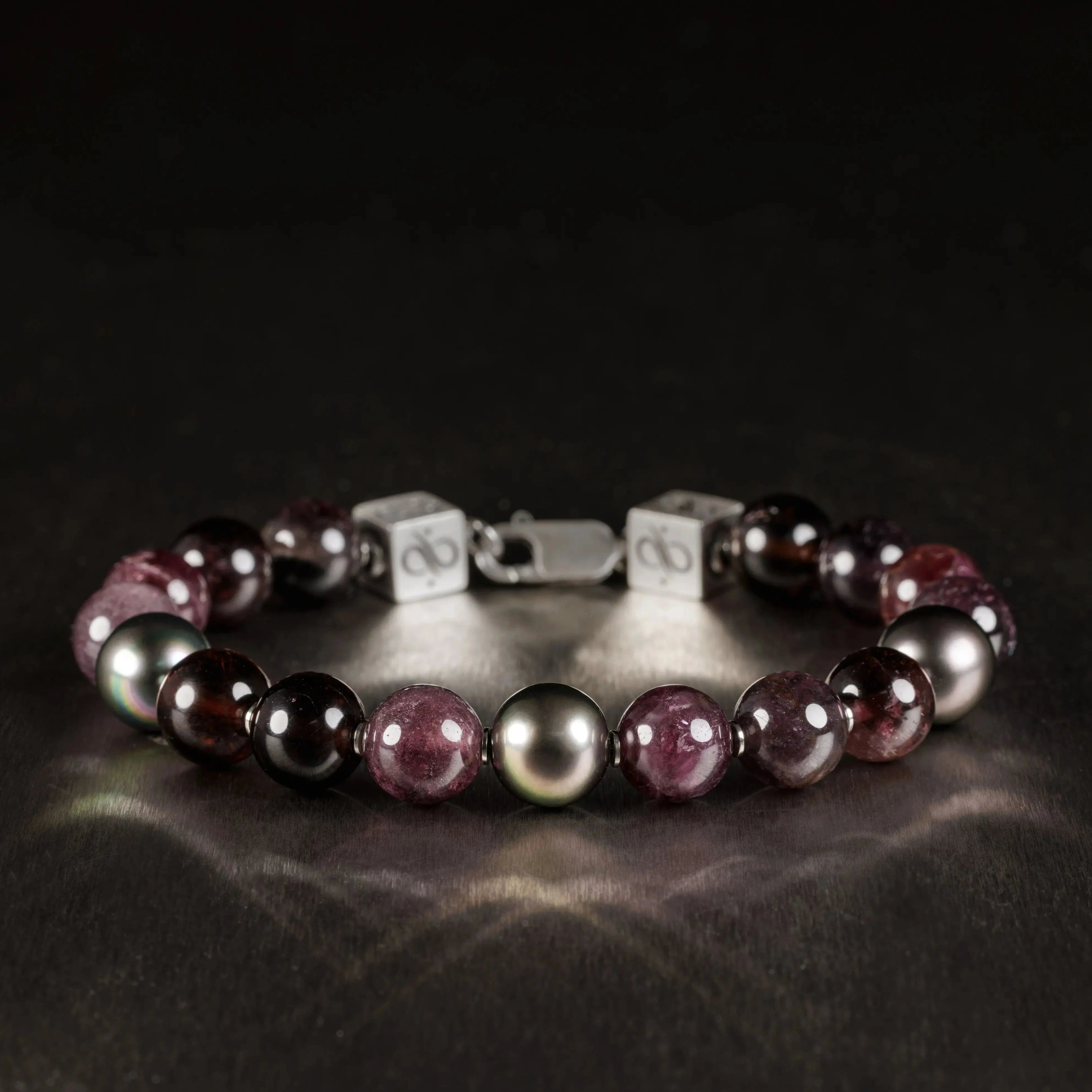 Purple Tourmaline - Tahiti Pearl Bracelet I (10mm)