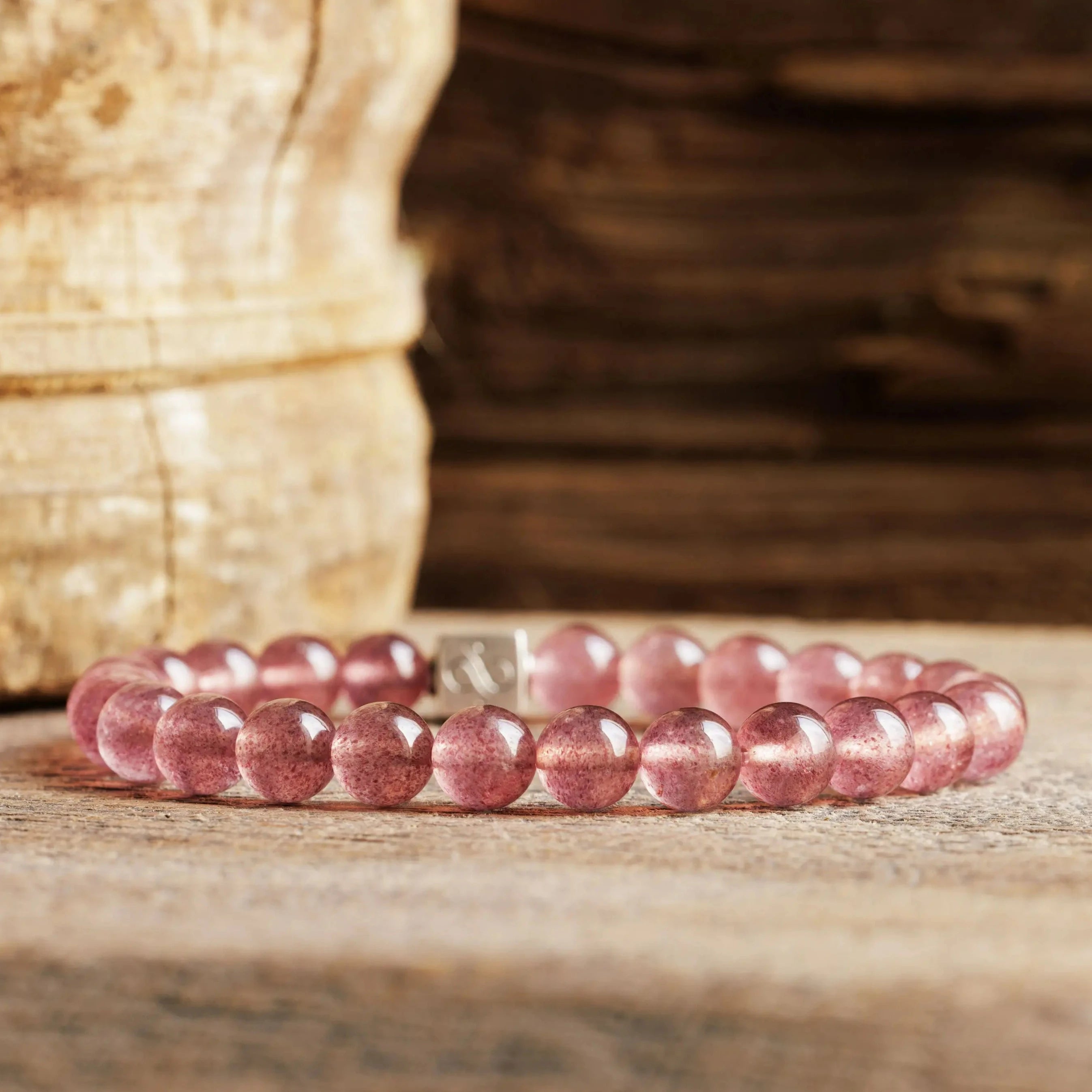 Raspberry Quartz Bracelet I (8mm)