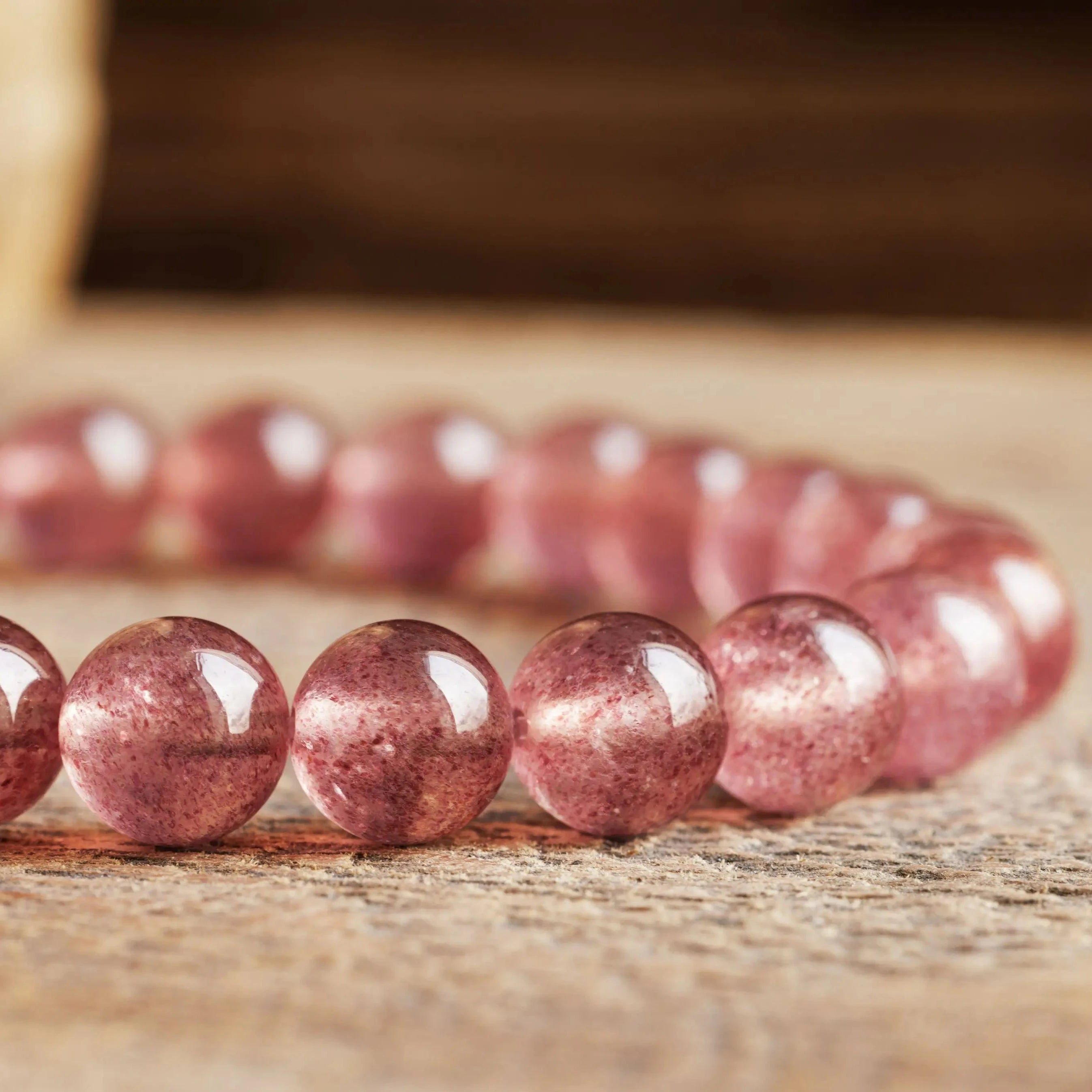 Raspberry Quartz Bracelet I (8mm)