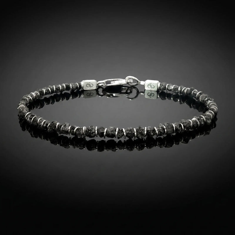 Raw Black Diamond Bracelet 15 carats (3-4mm)