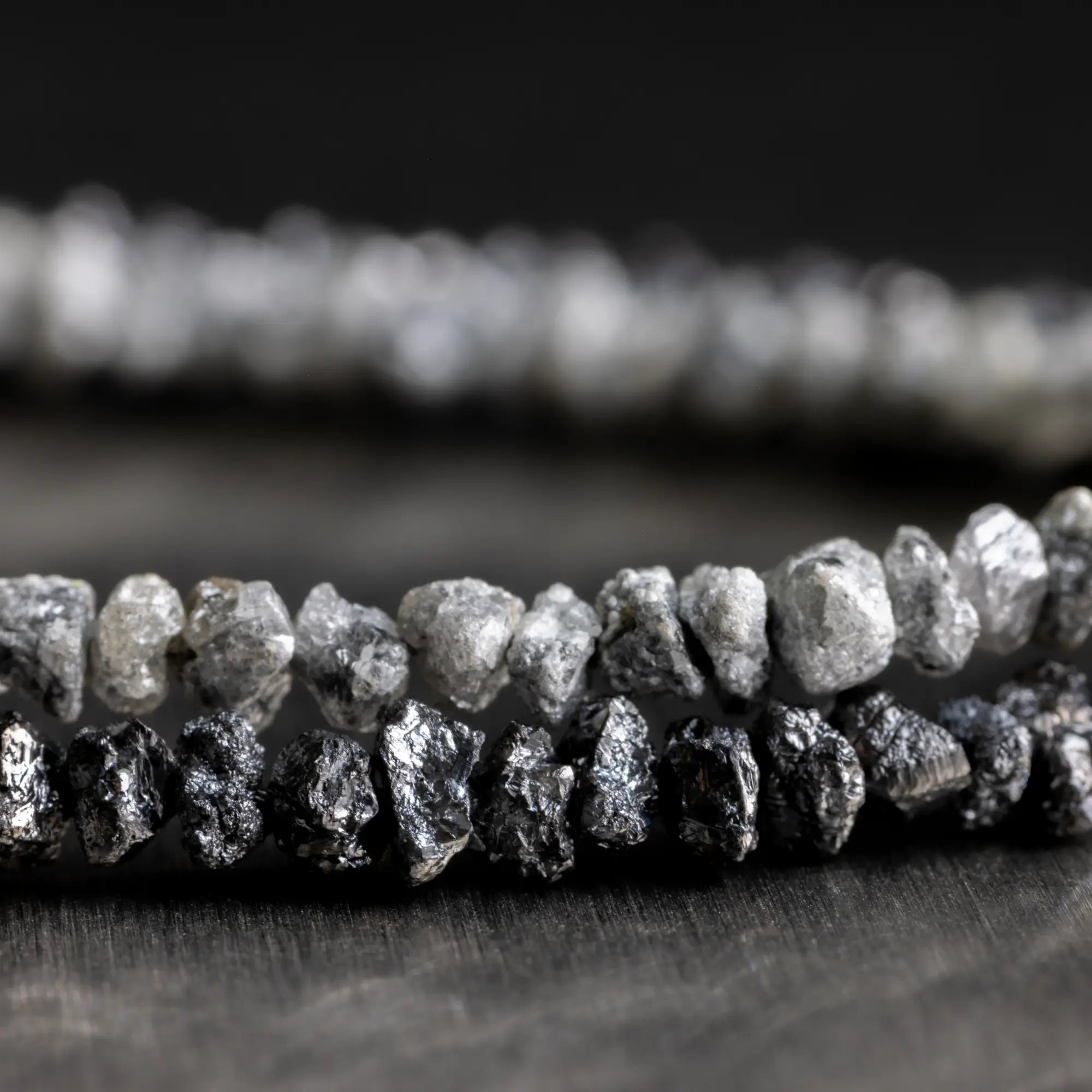 Raw Black Diamond Bracelet I (2-3mm)