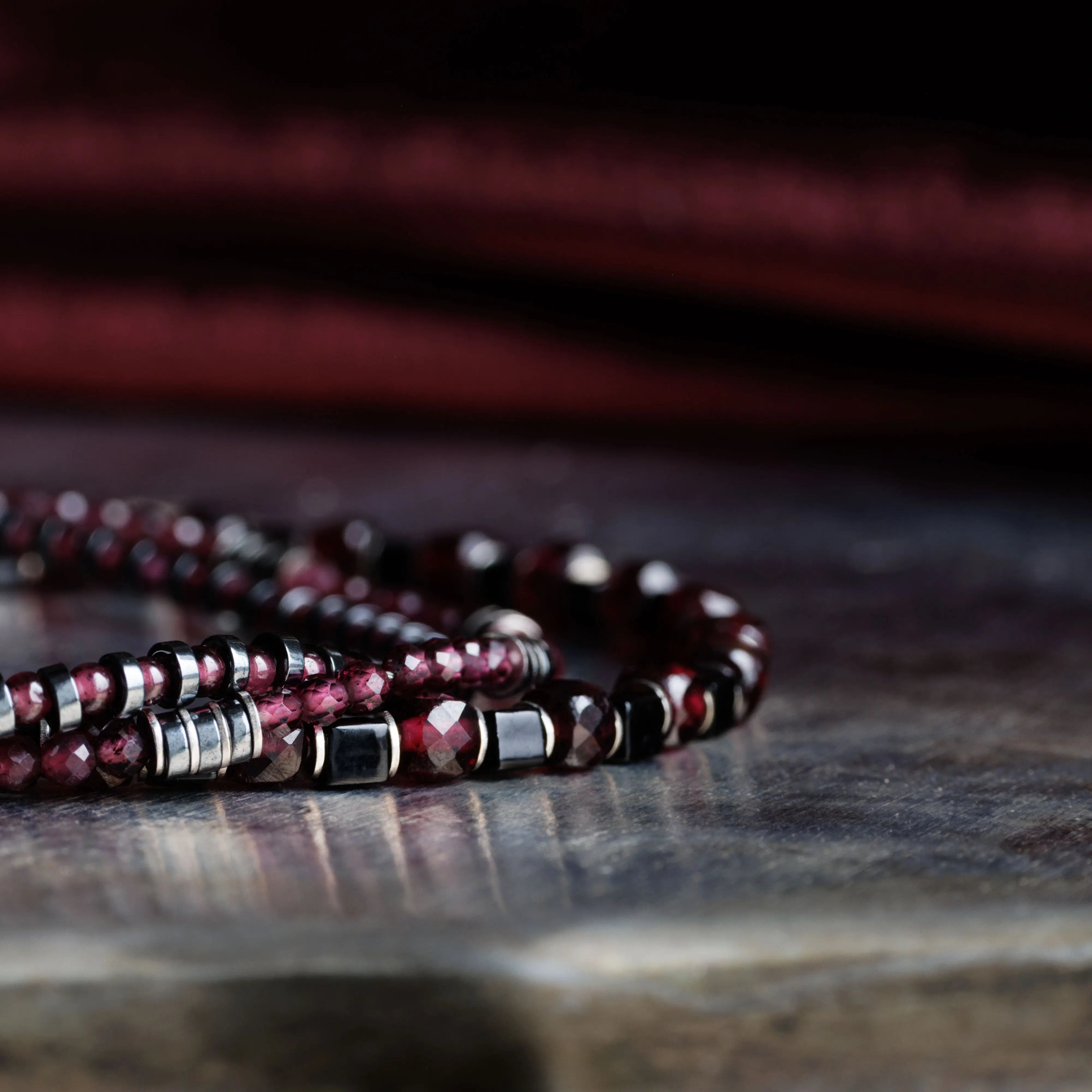 Red Garnet Bracelet XII (2mm)