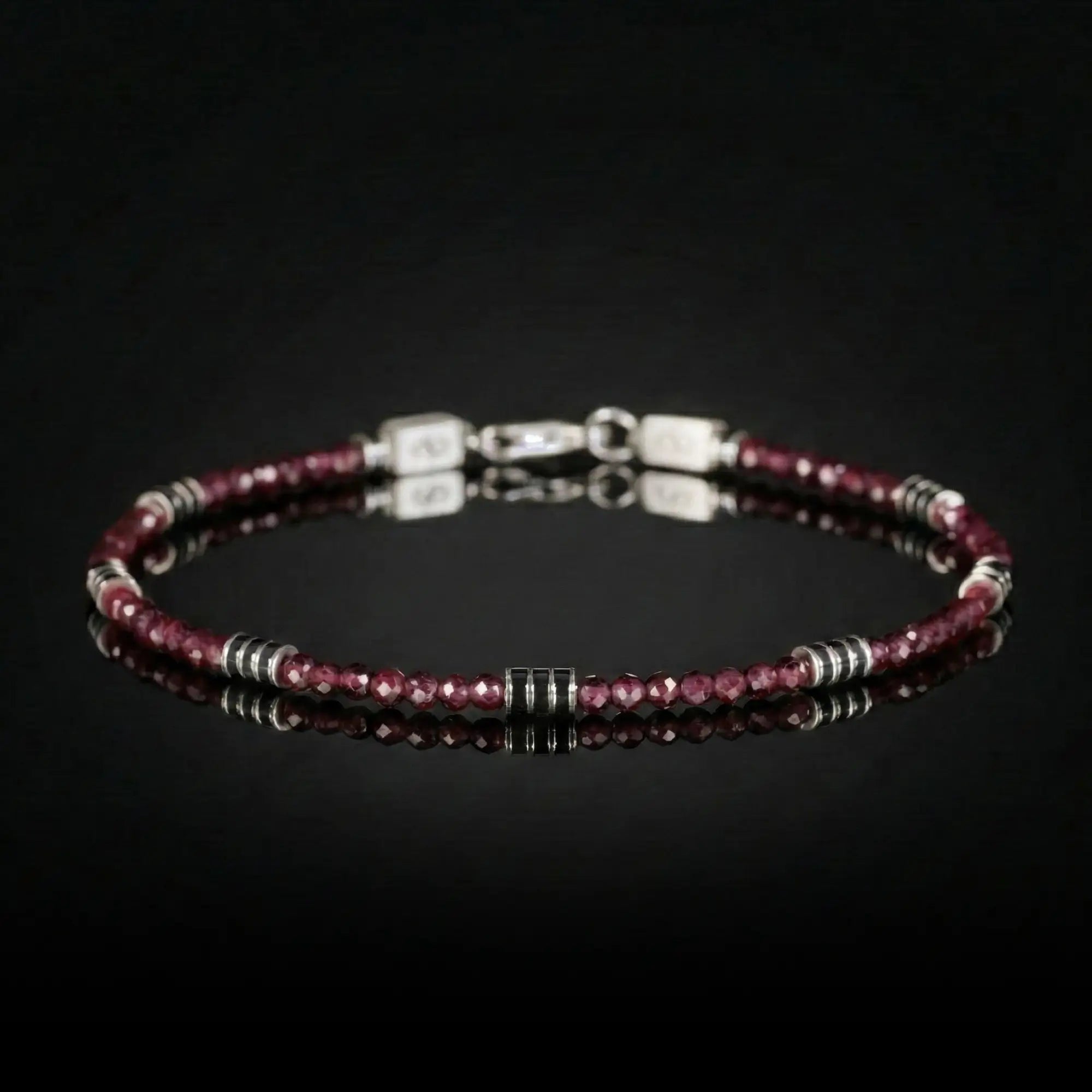 Red Garnet Bracelet XII (2mm)