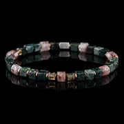 Strawberry Quartz - Indian Agate Bracelet I (4mm)