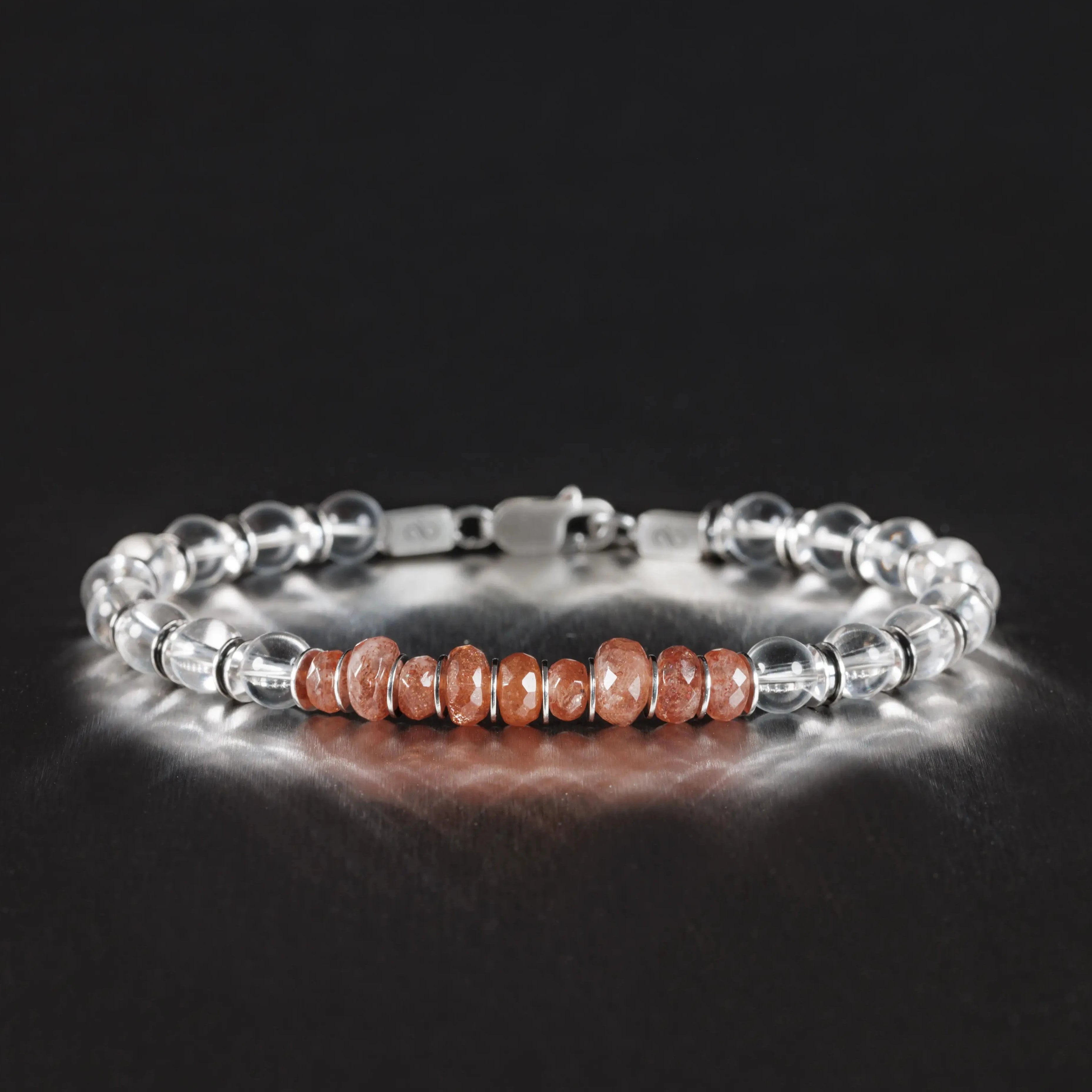 Sunstone - Crystal Quartz Bracelet III (5-7mm)