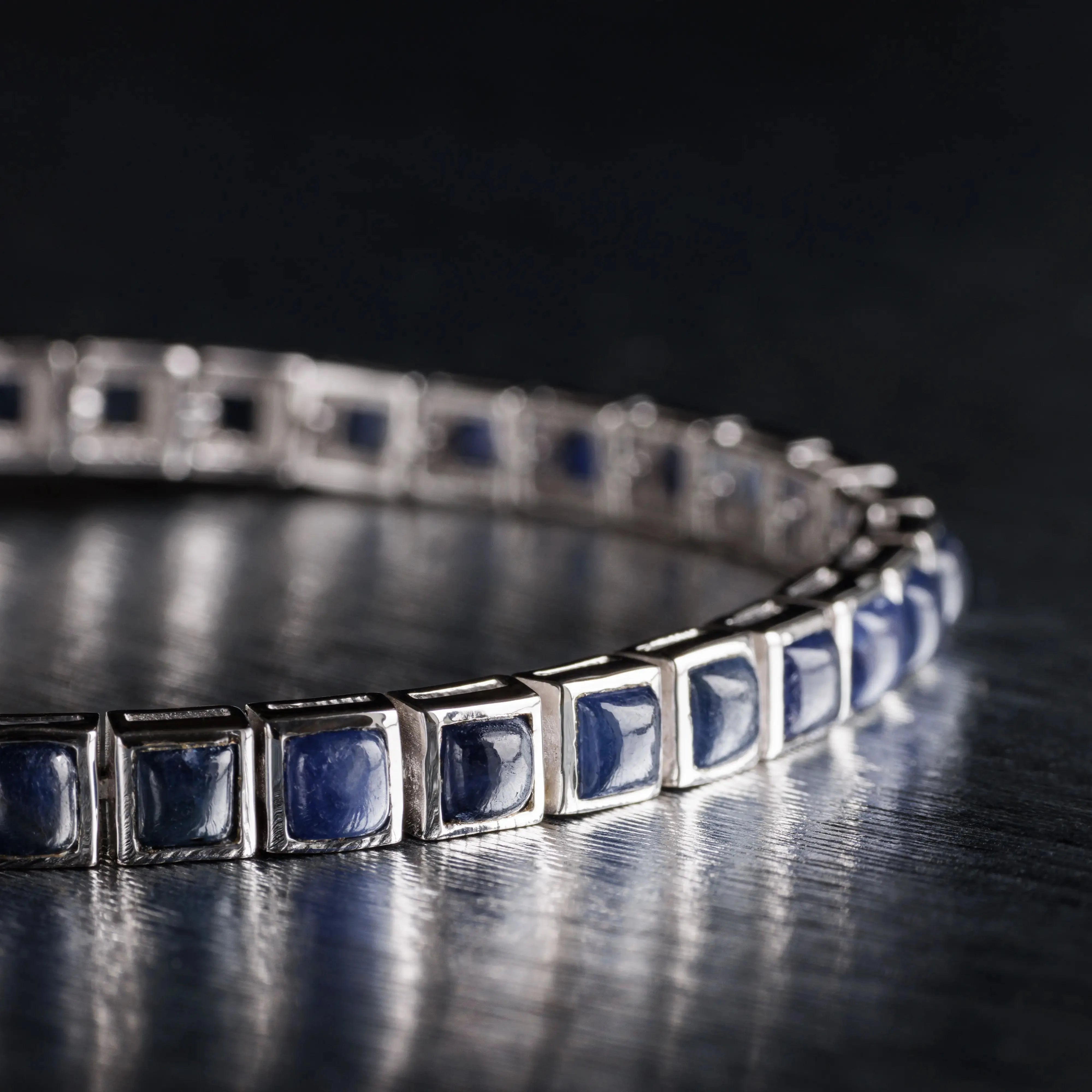 Sapphire - Silver Tennis Bracelet I