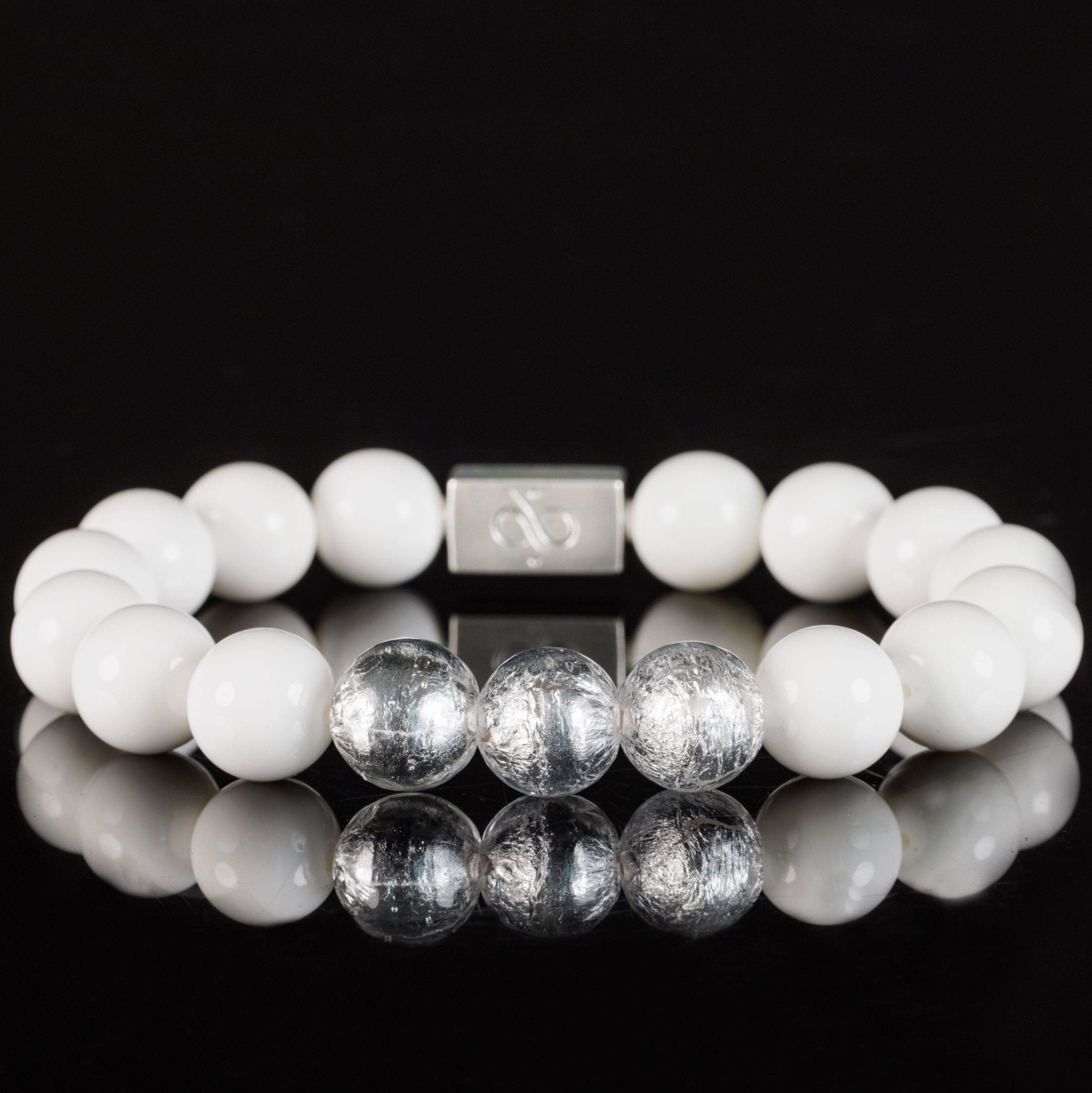 White Murano - Tridacna Bracelet I (12mm)