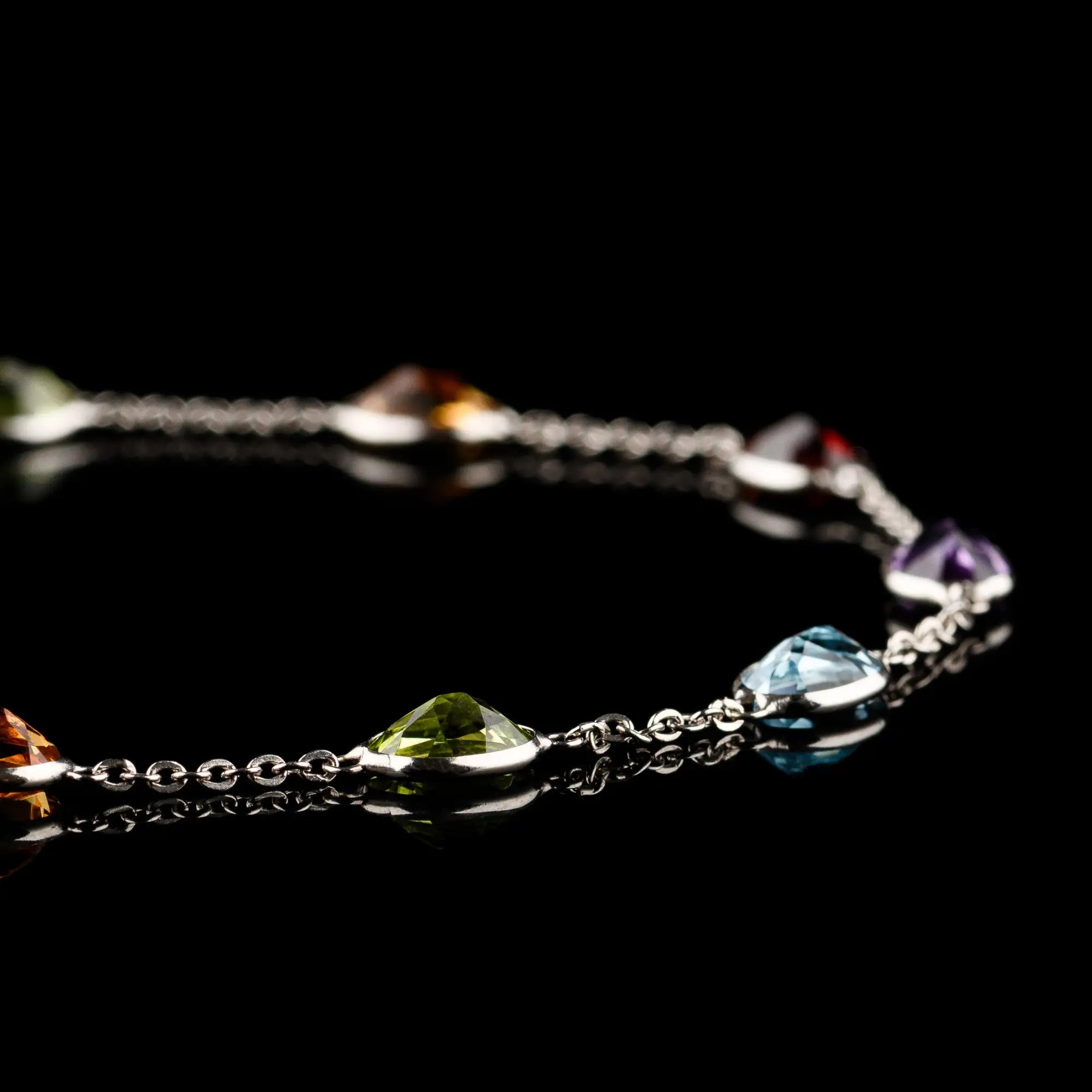 White Gold Multicolor Bracelet II (7x5mm)