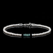 White Pearl - Emerald Bracelet I (2.5-3mm)